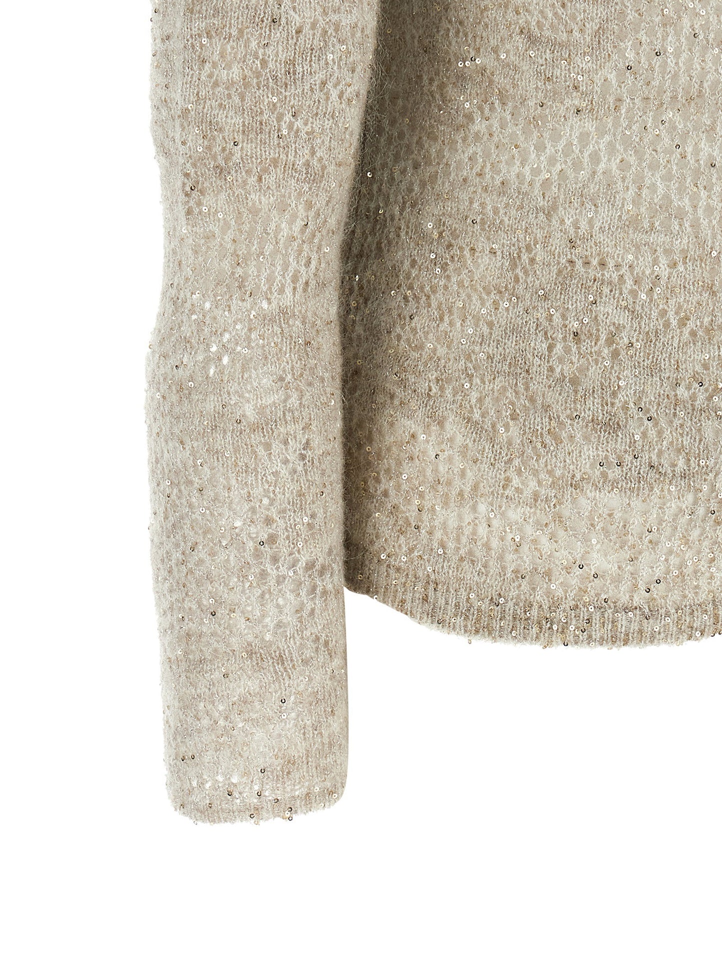 Brunello Cucinelli Flower Lace Sweater