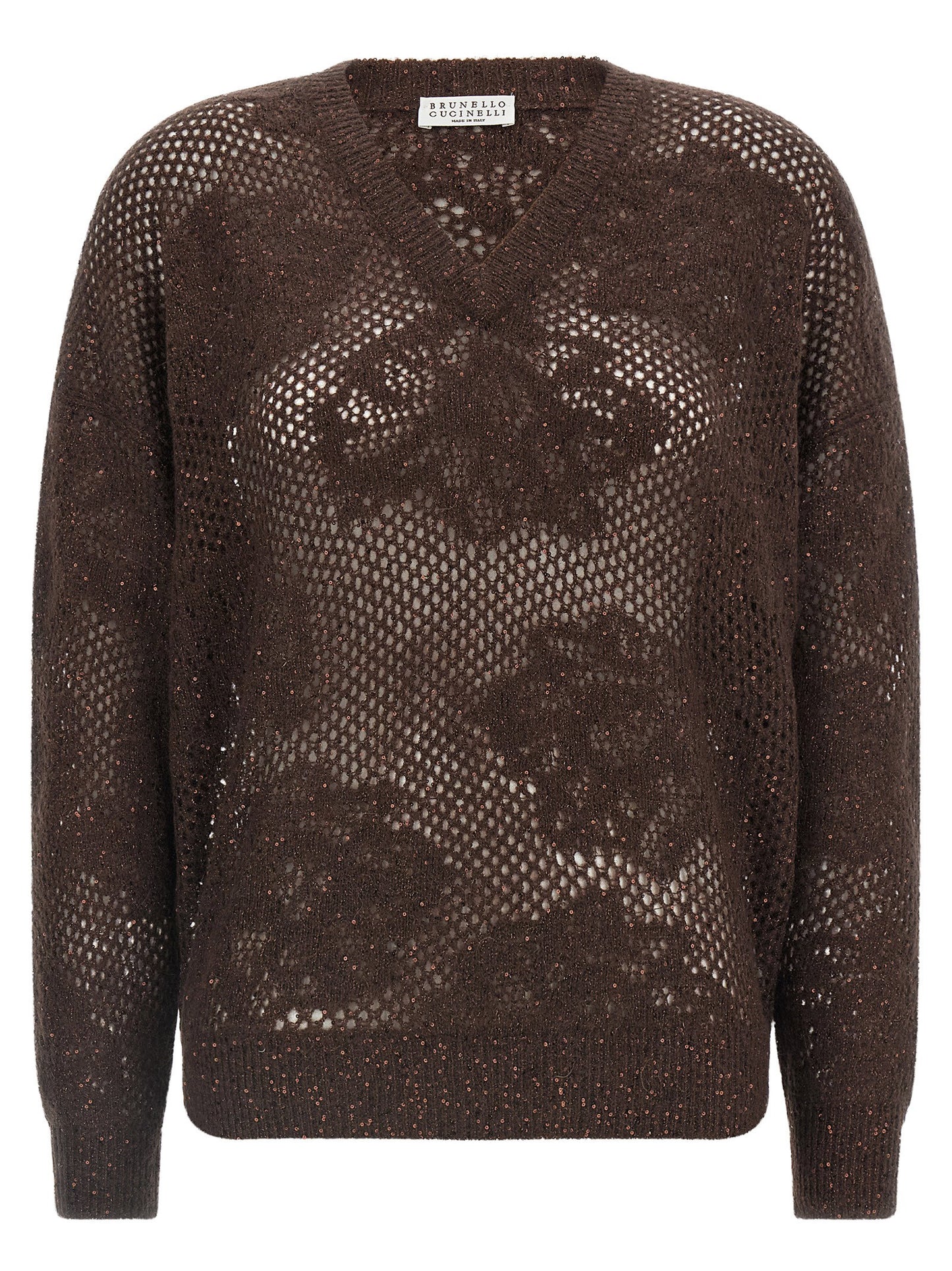 Brunello Cucinelli Flower Lace Sweater
