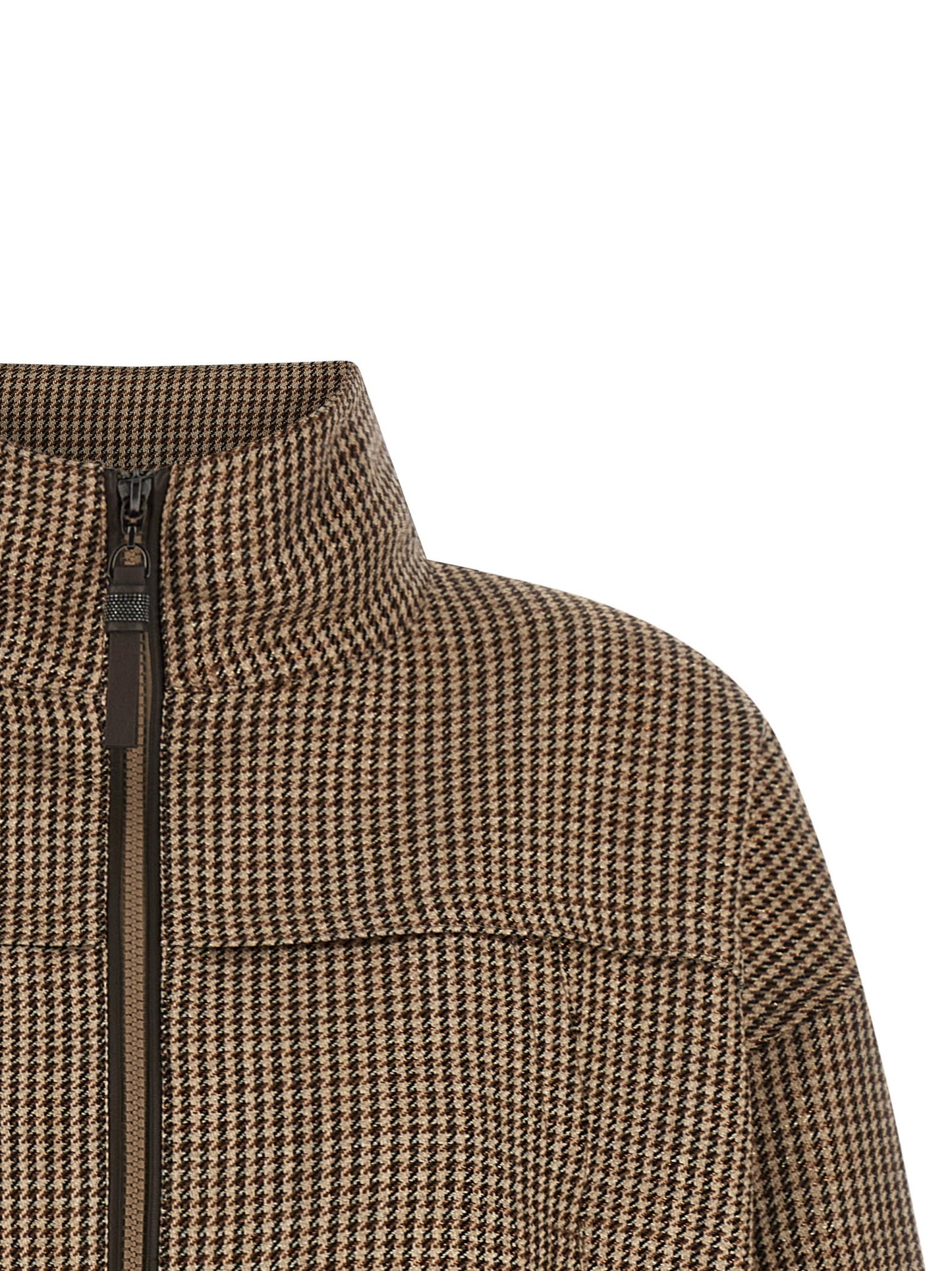 Brunello Cucinelli Shiny Zipper Pull Jacket