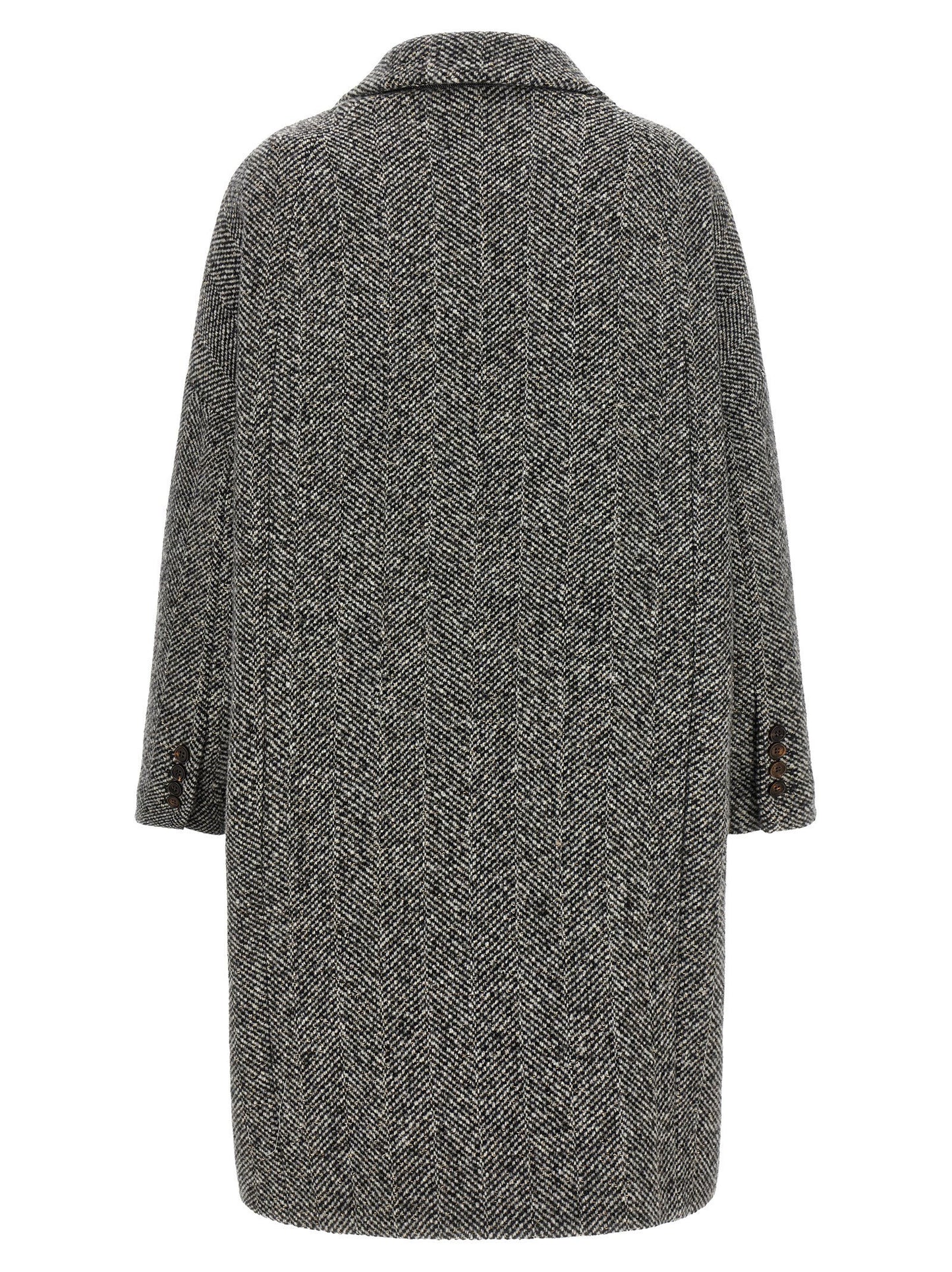 Brunello Cucinelli Dazzling Chevron Coat