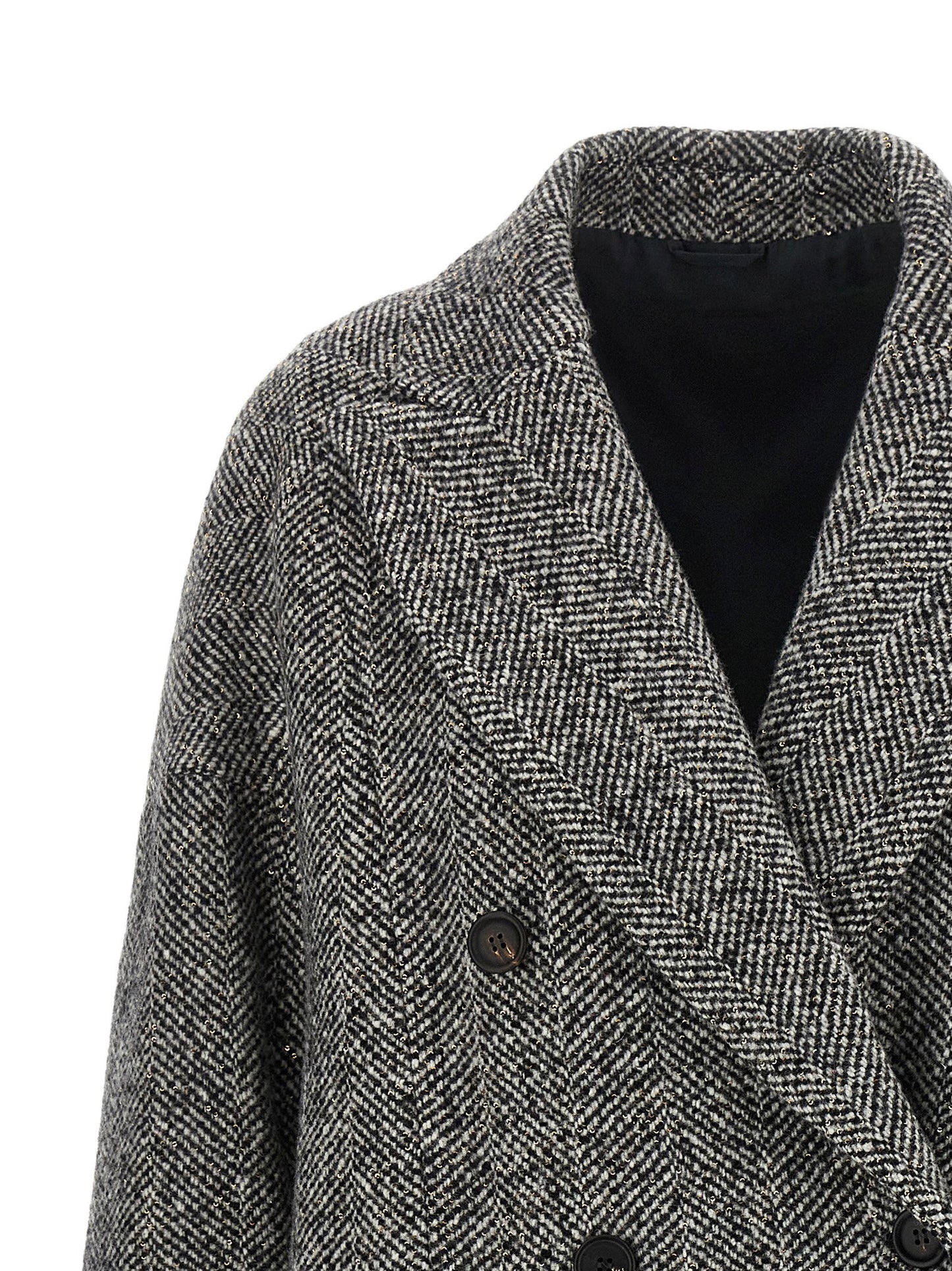 Brunello Cucinelli Dazzling Chevron Coat