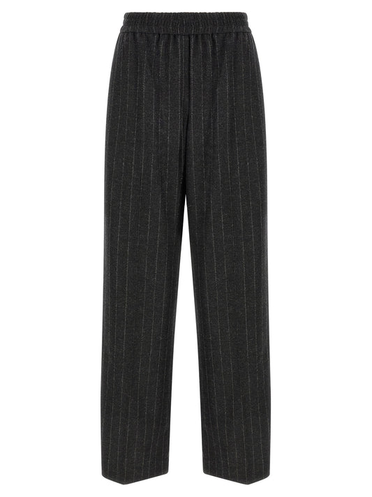 Brunello Cucinelli Micro Sequin Pinstripe Pants