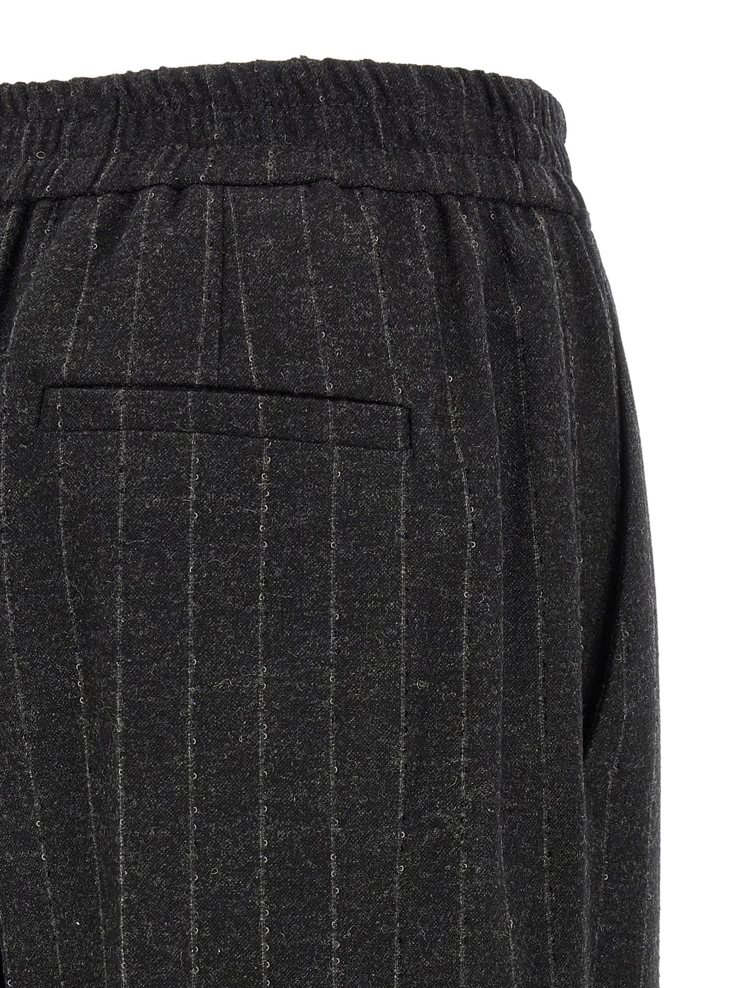 Brunello Cucinelli Micro Sequin Pinstripe Pants