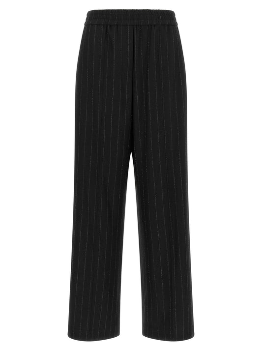 Brunello Cucinelli Micro Sequin Pinstripe Pants