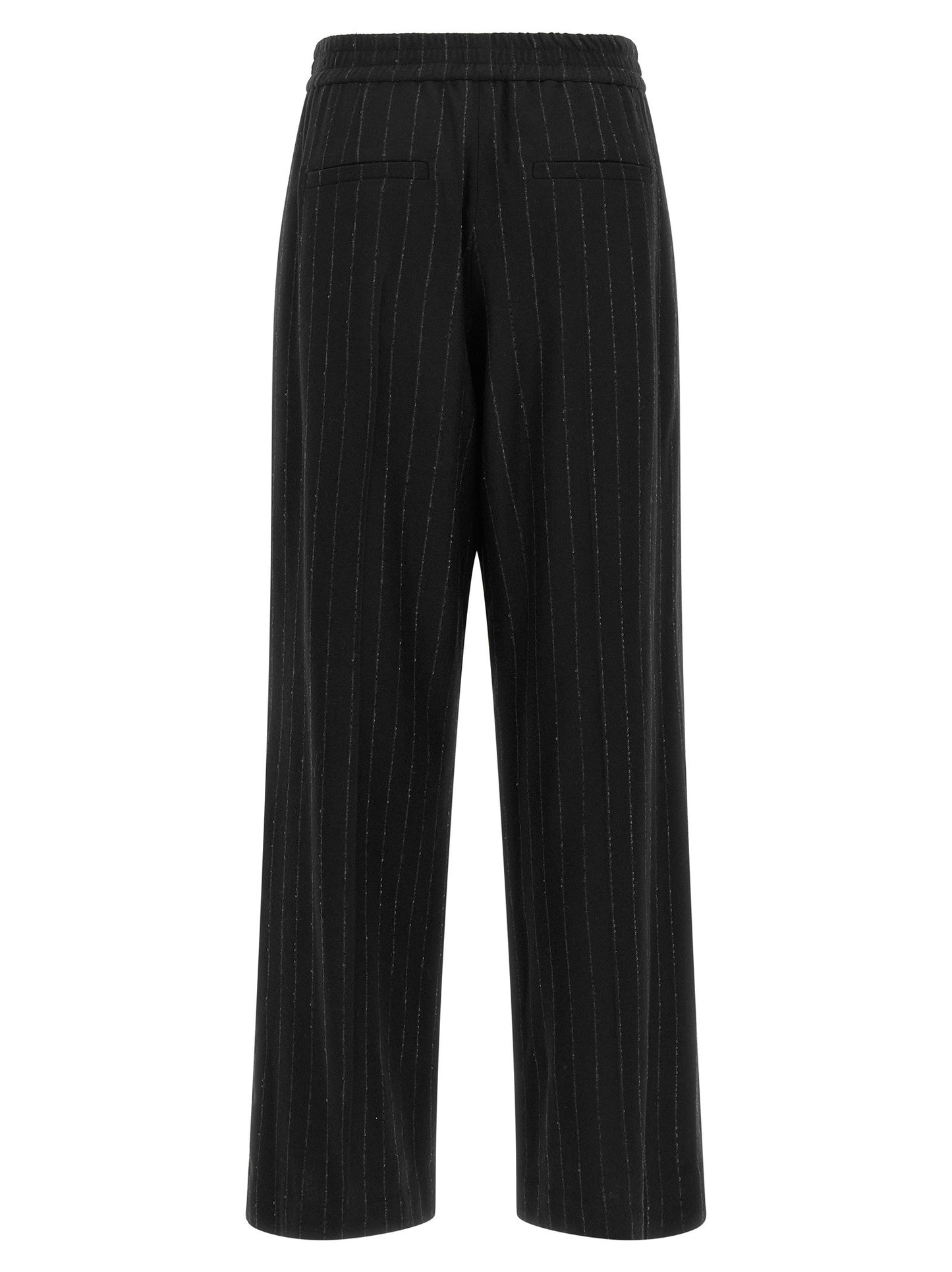 Brunello Cucinelli Micro Sequin Pinstripe Pants