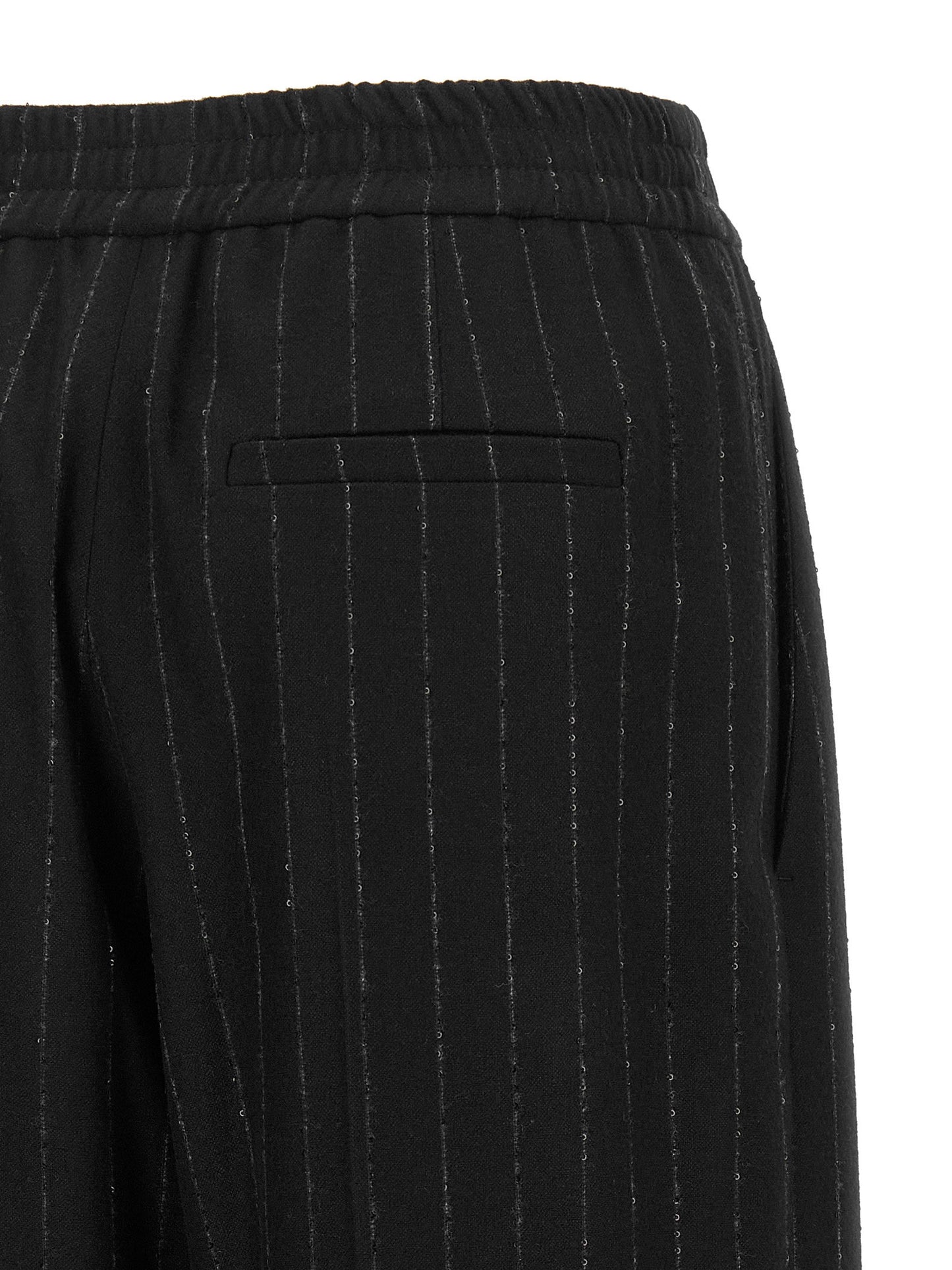 Brunello Cucinelli Micro Sequin Pinstripe Pants