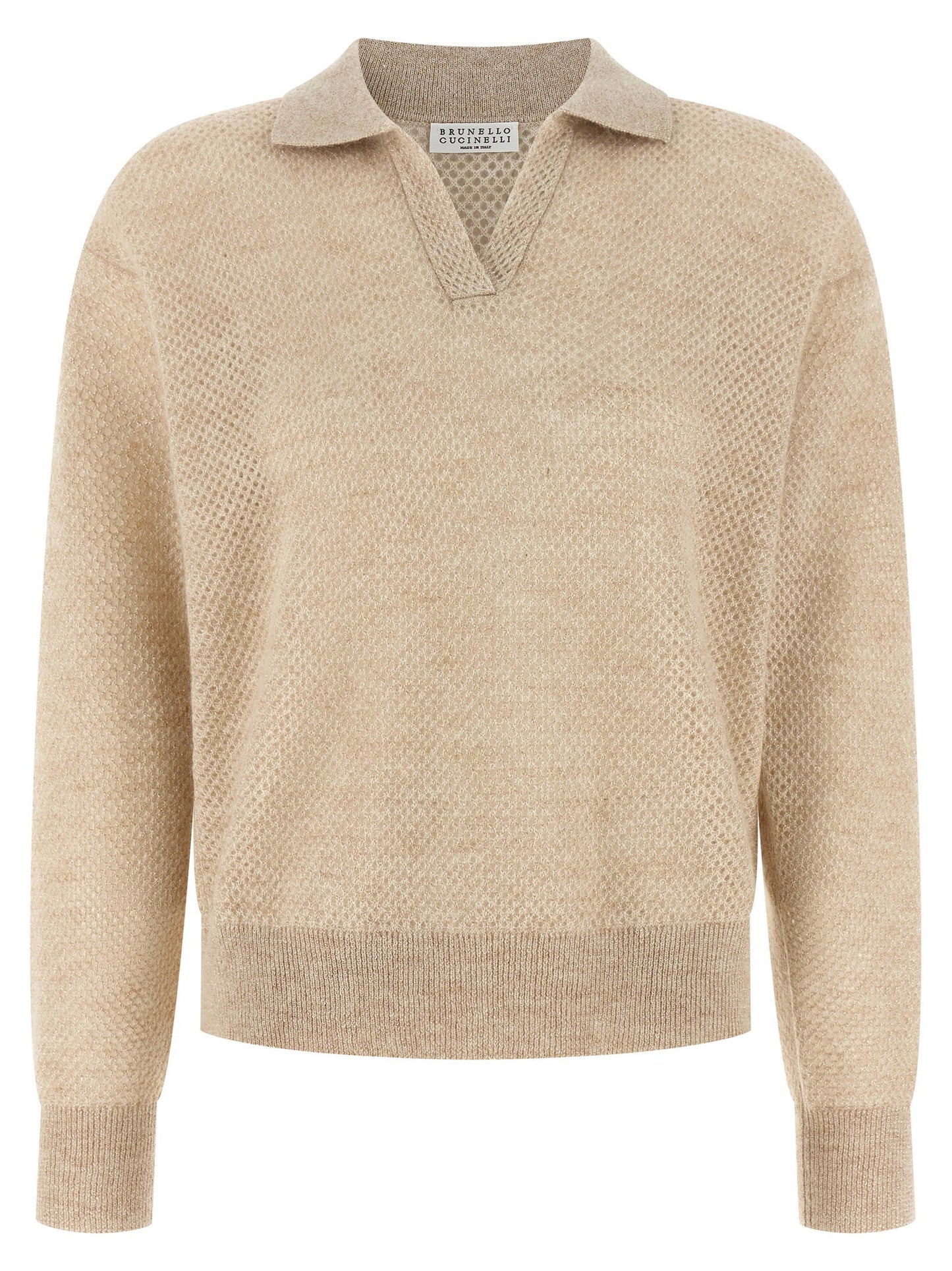 Brunello Cucinelli Waffle Processing Polo Shirt