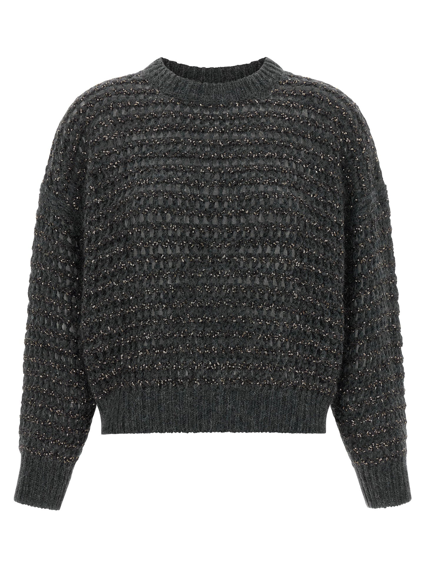 Brunello Cucinelli Dazzling Braids Sweater