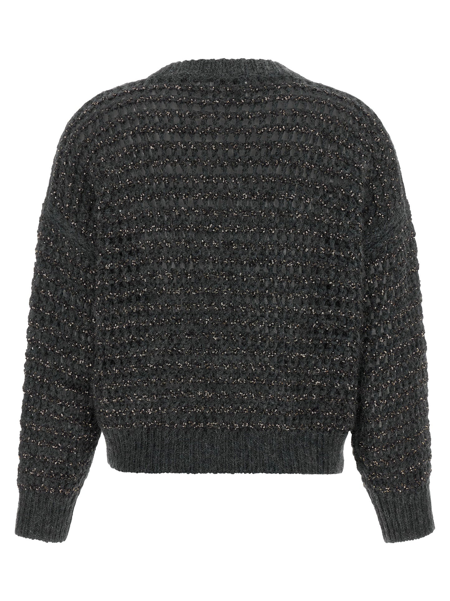Brunello Cucinelli Dazzling Braids Sweater