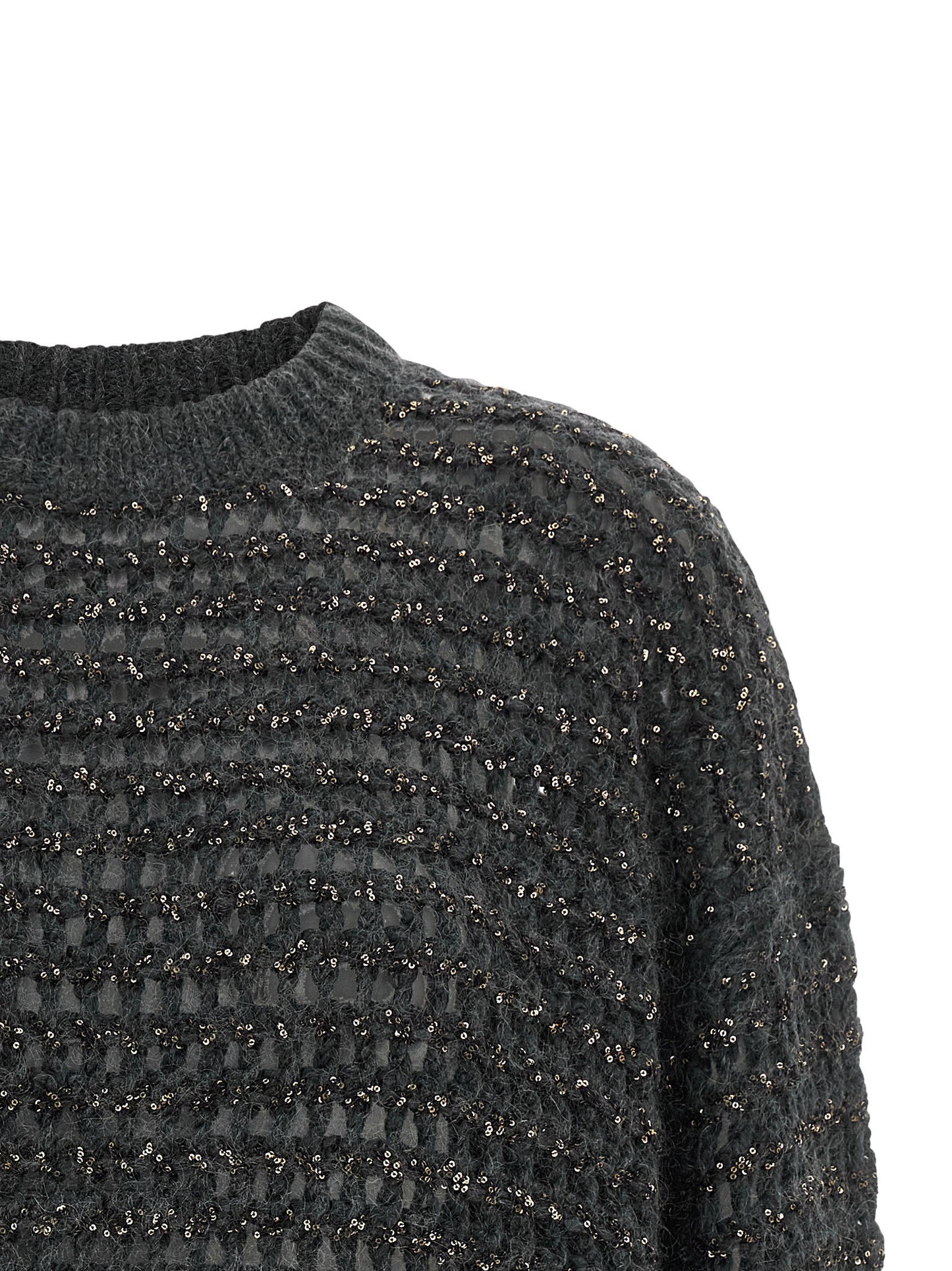 Brunello Cucinelli Dazzling Braids Sweater