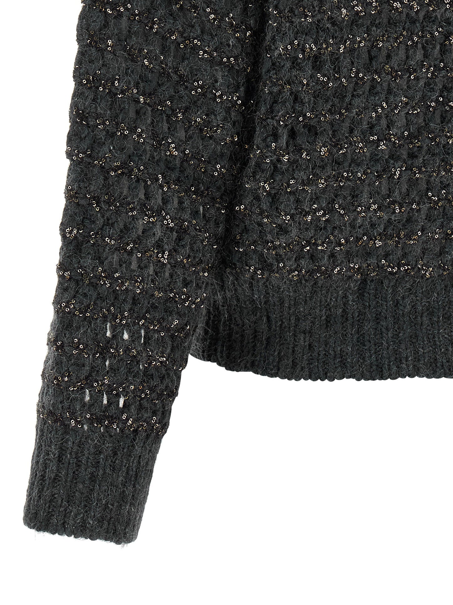 Brunello Cucinelli Dazzling Braids Sweater