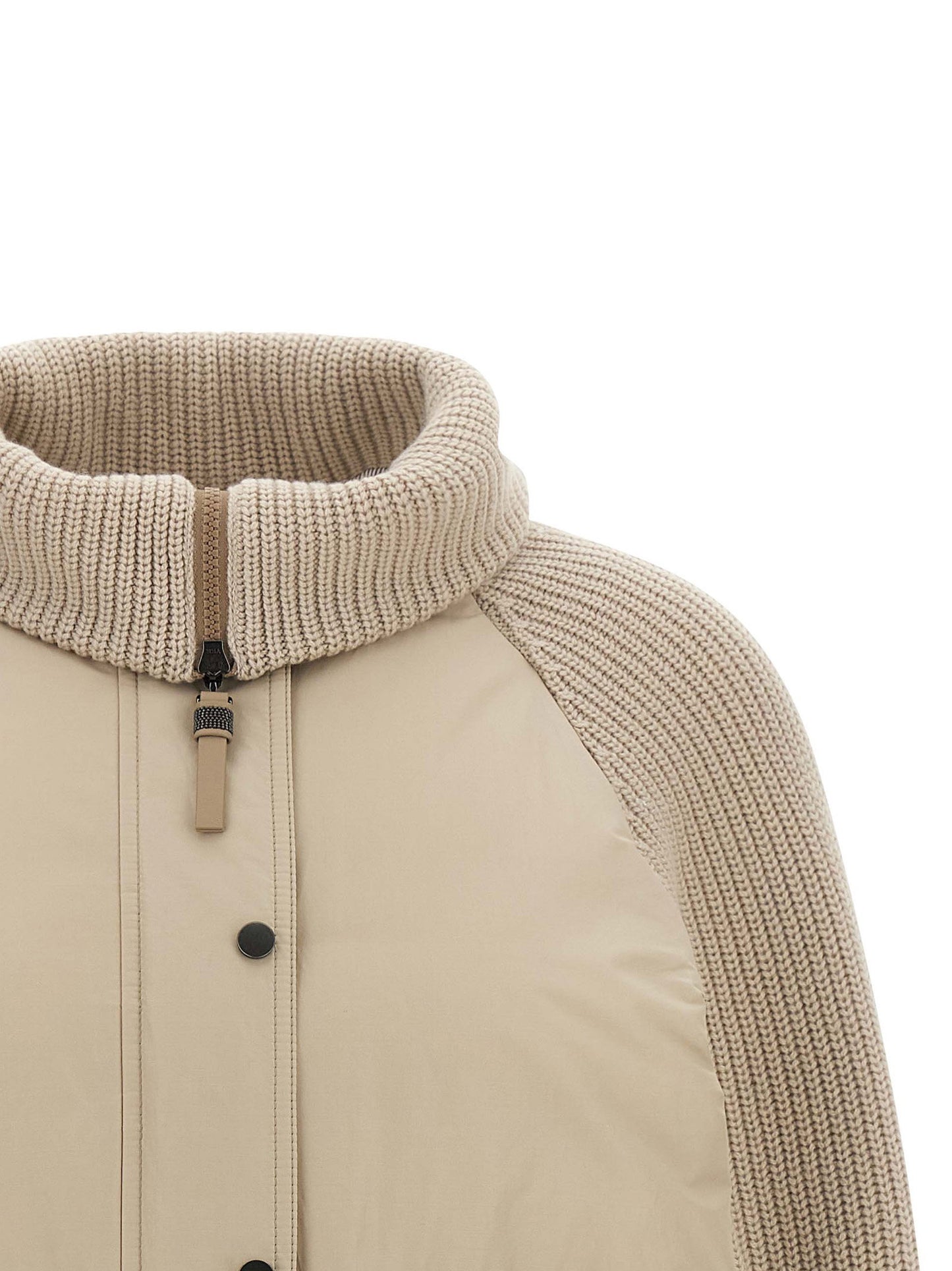 Brunello Cucinelli Knit Insert Down Jacket