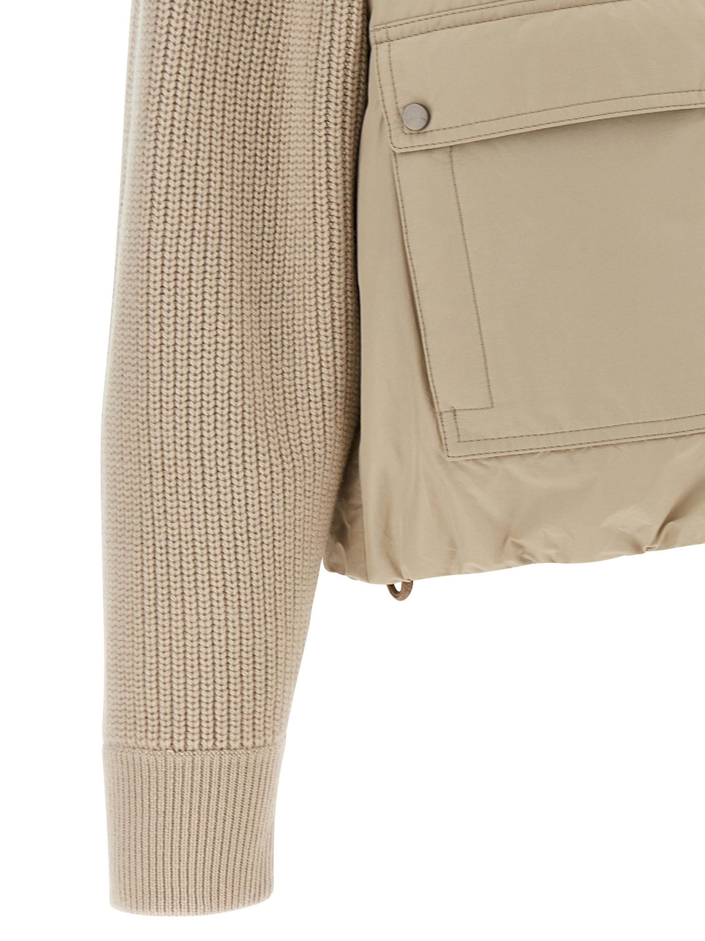 Brunello Cucinelli Knit Insert Down Jacket