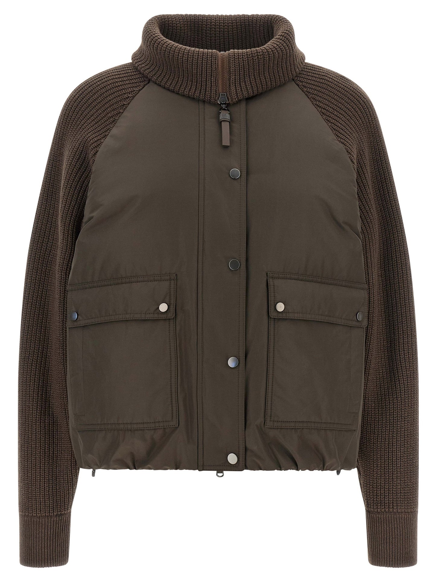 Brunello Cucinelli Knit Insert Down Jacket