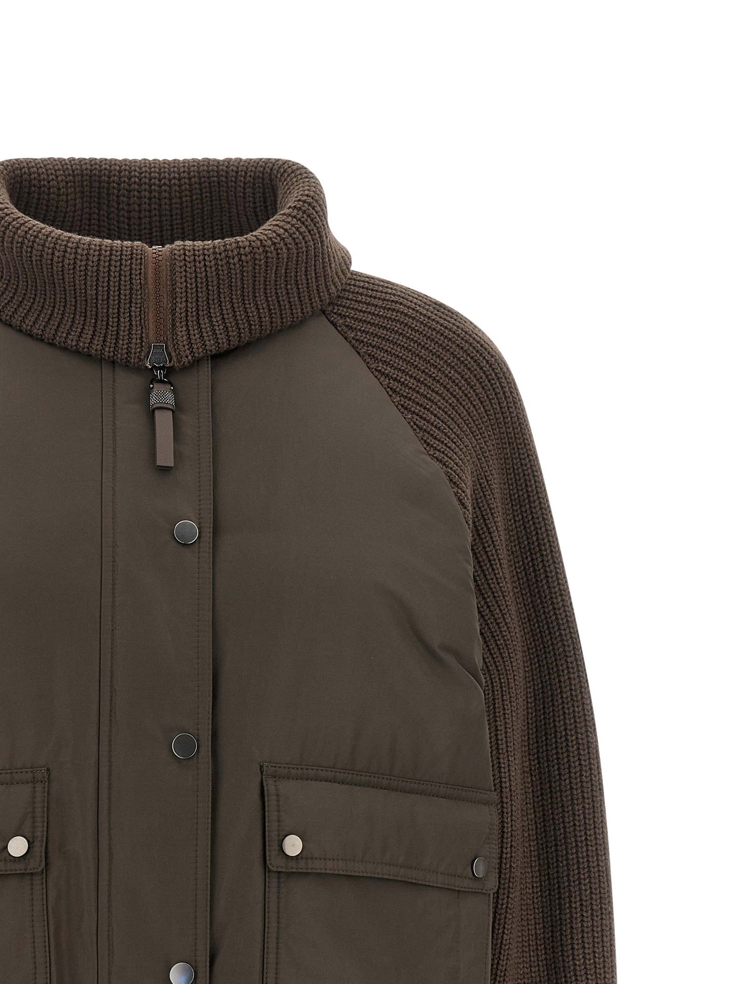 Brunello Cucinelli Knit Insert Down Jacket