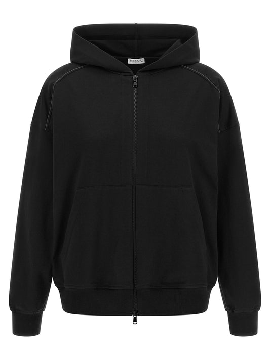 Brunello Cucinelli Shiny Trims Hoodie
