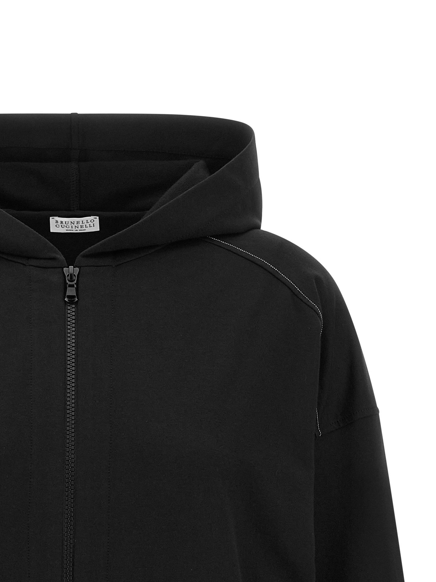 Brunello Cucinelli Shiny Trims Hoodie