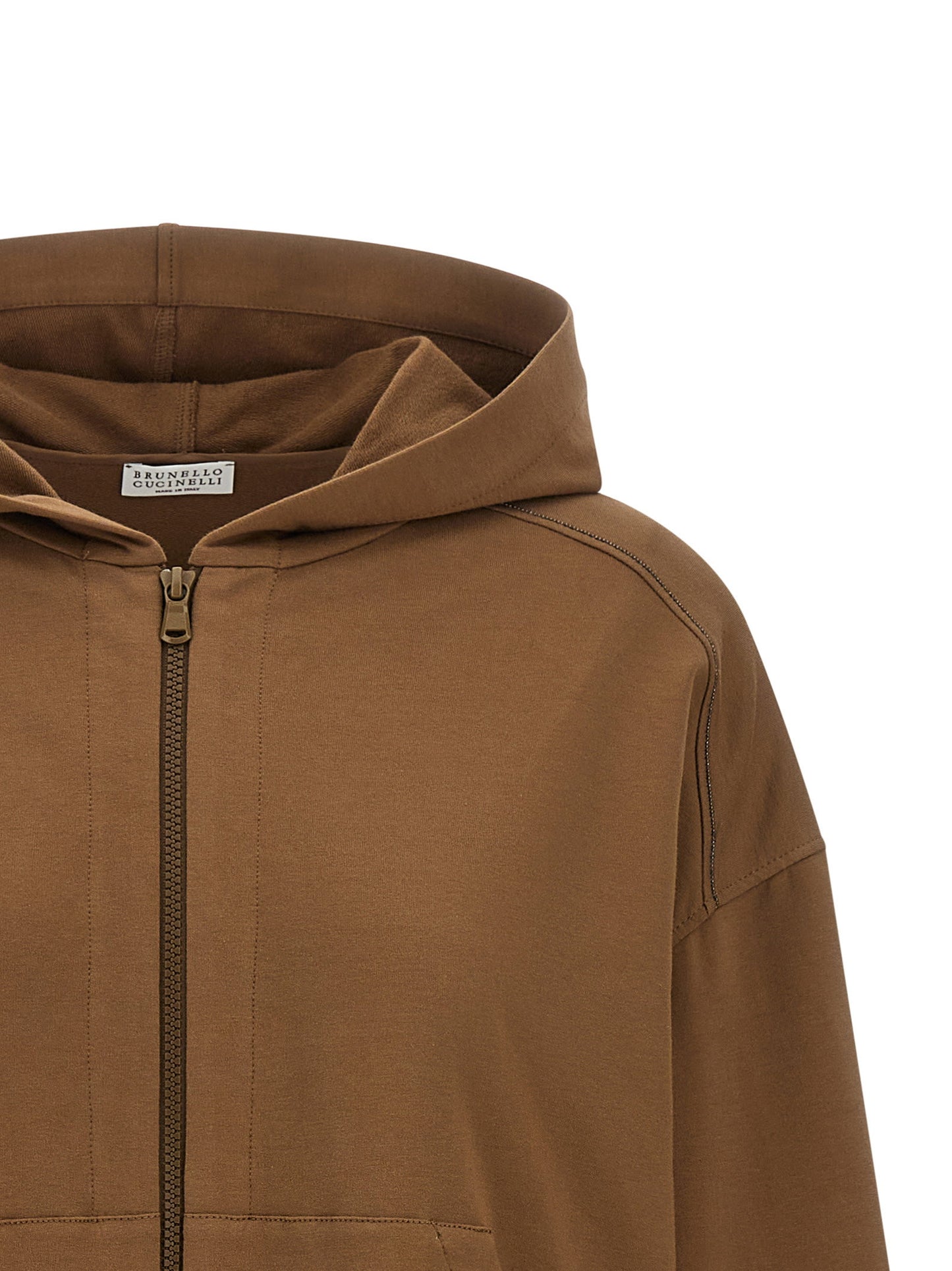 Brunello Cucinelli Shiny Trims Hoodie