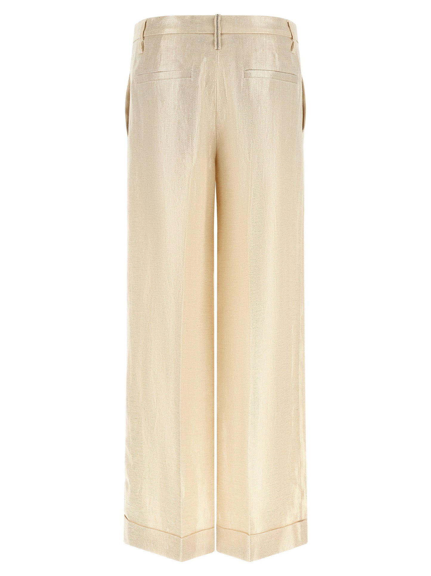 Brunello Cucinelli Lamé Linen Pants
