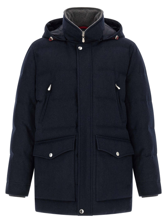 Brunello Cucinelli Wool Flannel Parka