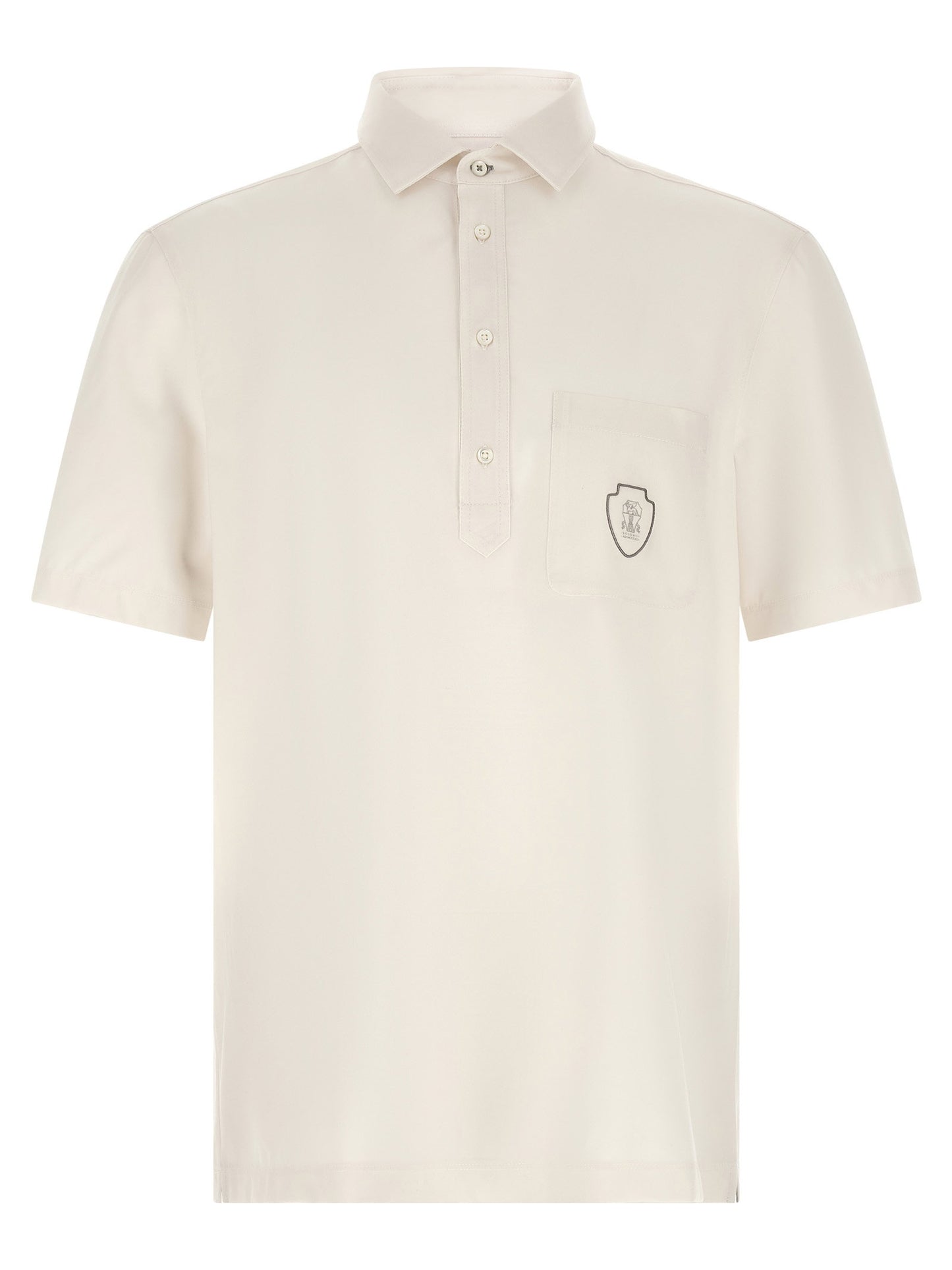 Brunello Cucinelli Heraldic Logo Polo Shirt