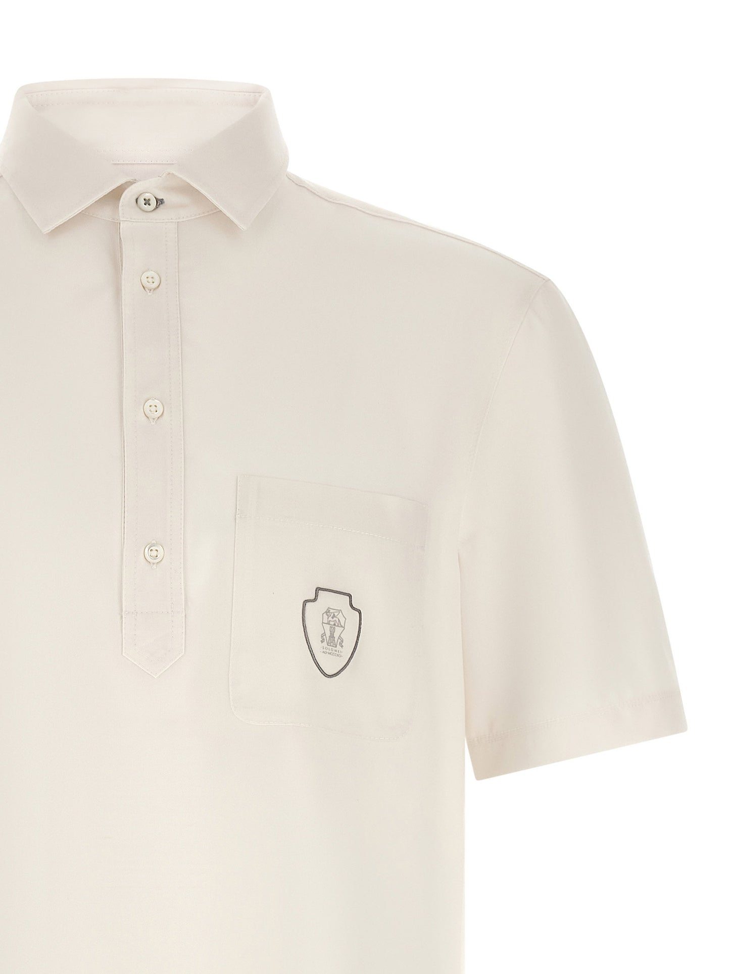 Brunello Cucinelli Heraldic Logo Polo Shirt