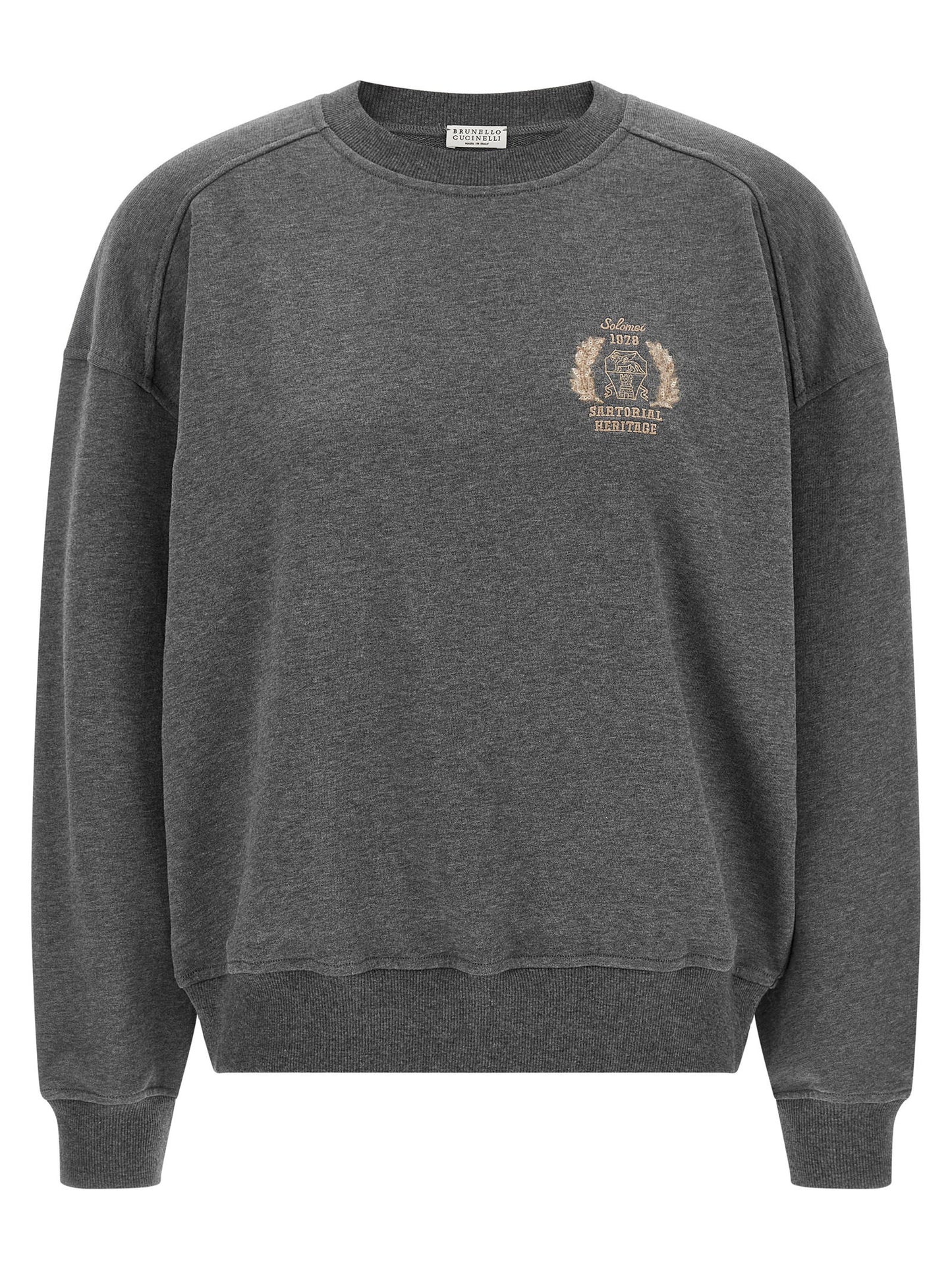 Brunello Cucinelli Coat Of Arms Embroidered Sweatshirt