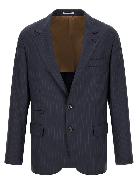 Brunello Cucinelli Pinstripe Batavia Blazer