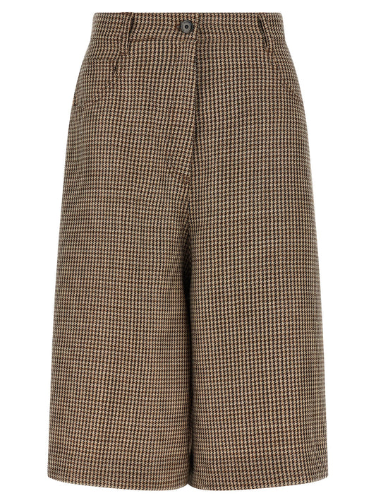 Brunello Cucinelli Prince Of Wales Lamé Bermuda Shorts