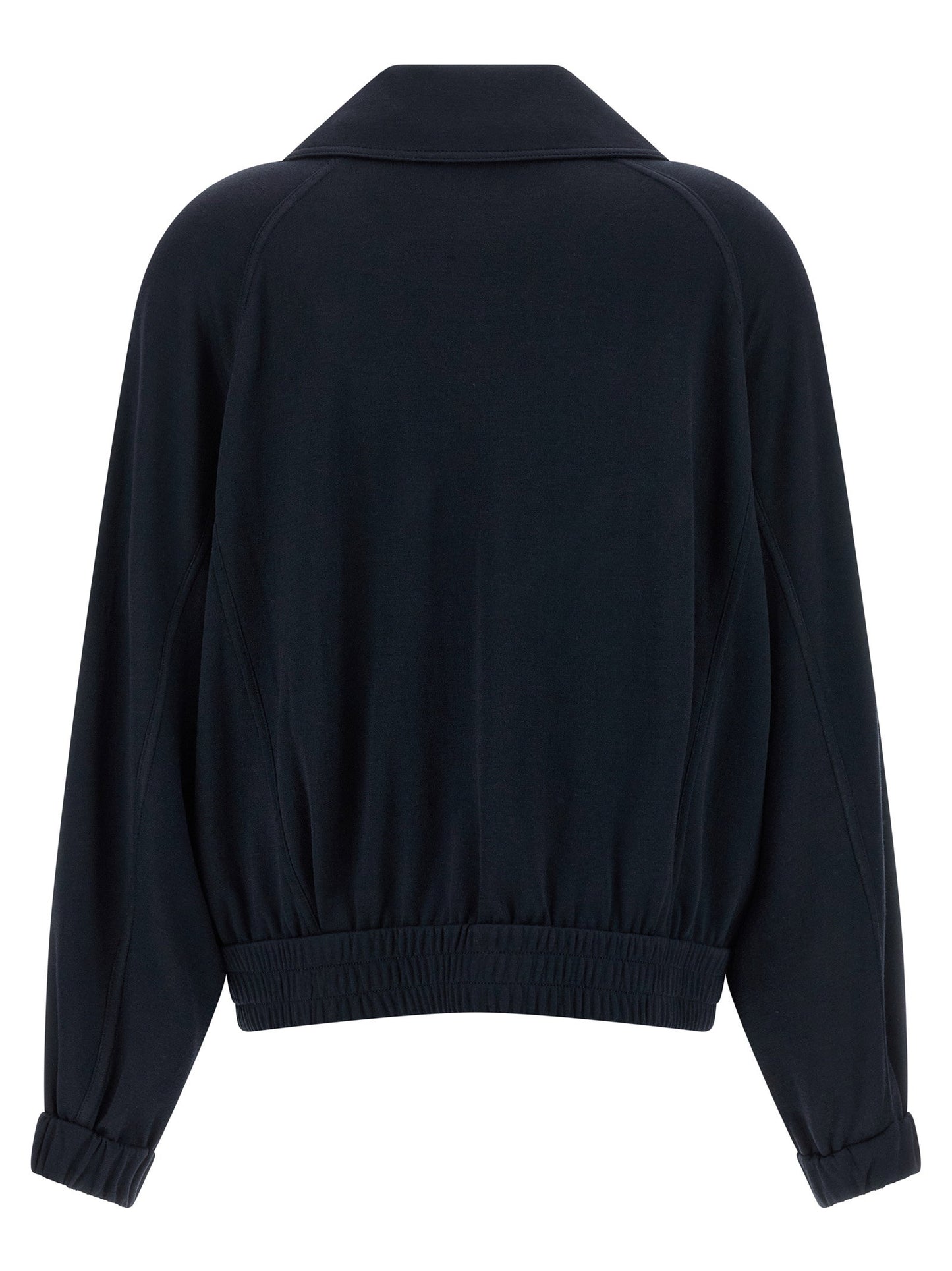 Brunello Cucinelli Shiny Zipper Pull Sweatshirt