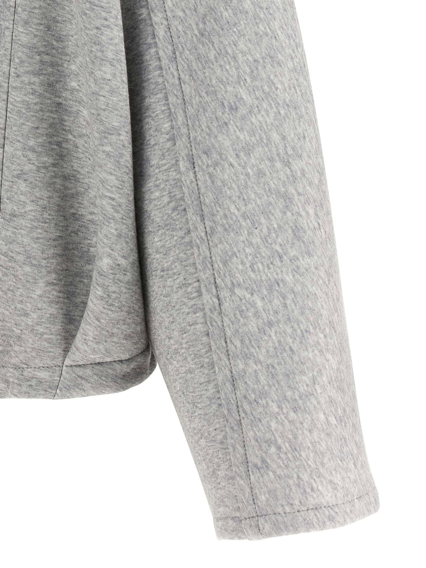 Brunello Cucinelli Shiny Zipper Pull Cropped Hoodie
