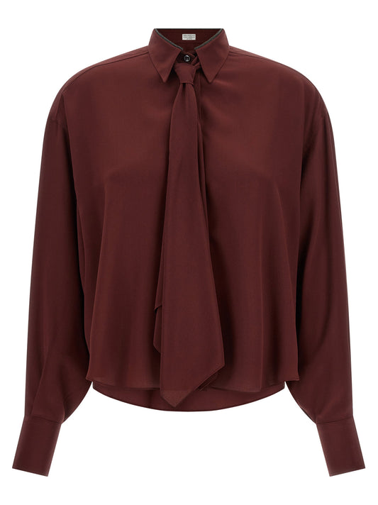 Brunello Cucinelli Shiny Collar Shirt