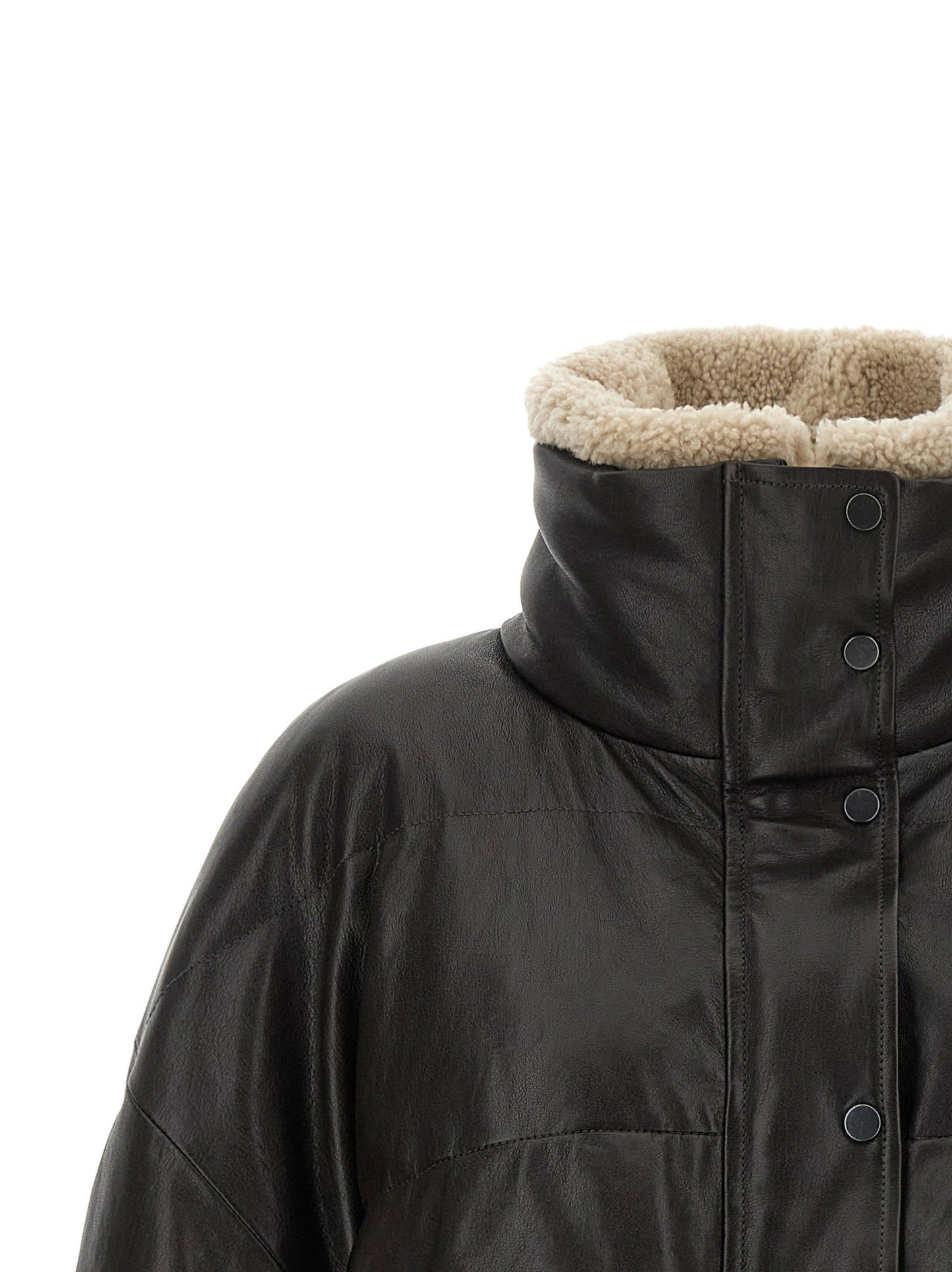 Brunello Cucinelli Padded Leather Jacket