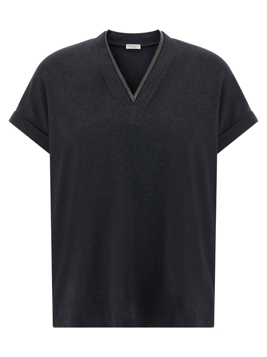 Brunello Cucinelli Shiny Trims T-shirt