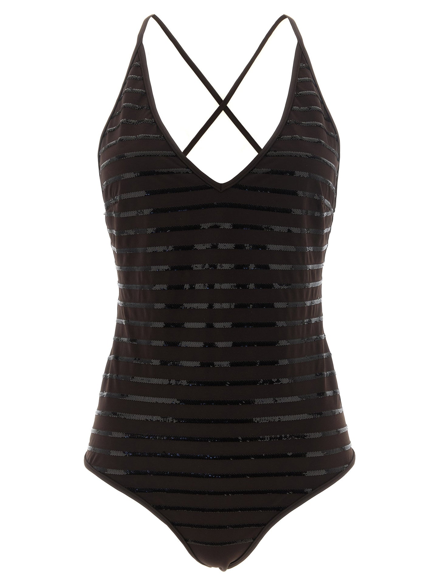 Brunello Cucinelli Dazzling Stripes One-piece Swimsuit
