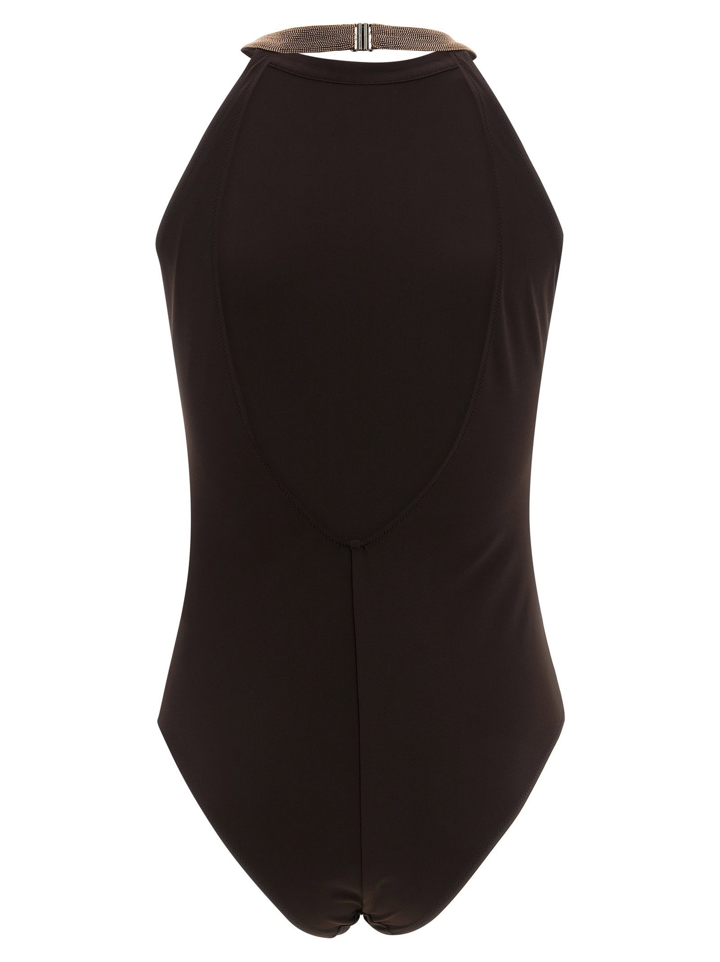 Brunello Cucinelli Precious Collar One-piece Swimsuit