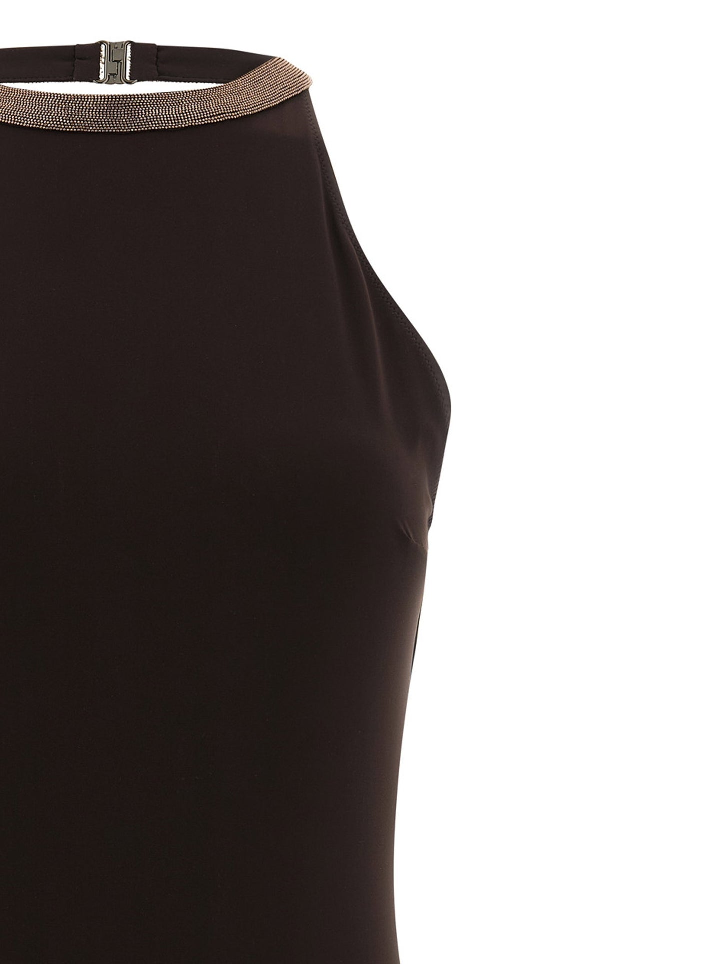 Brunello Cucinelli Precious Collar One-piece Swimsuit