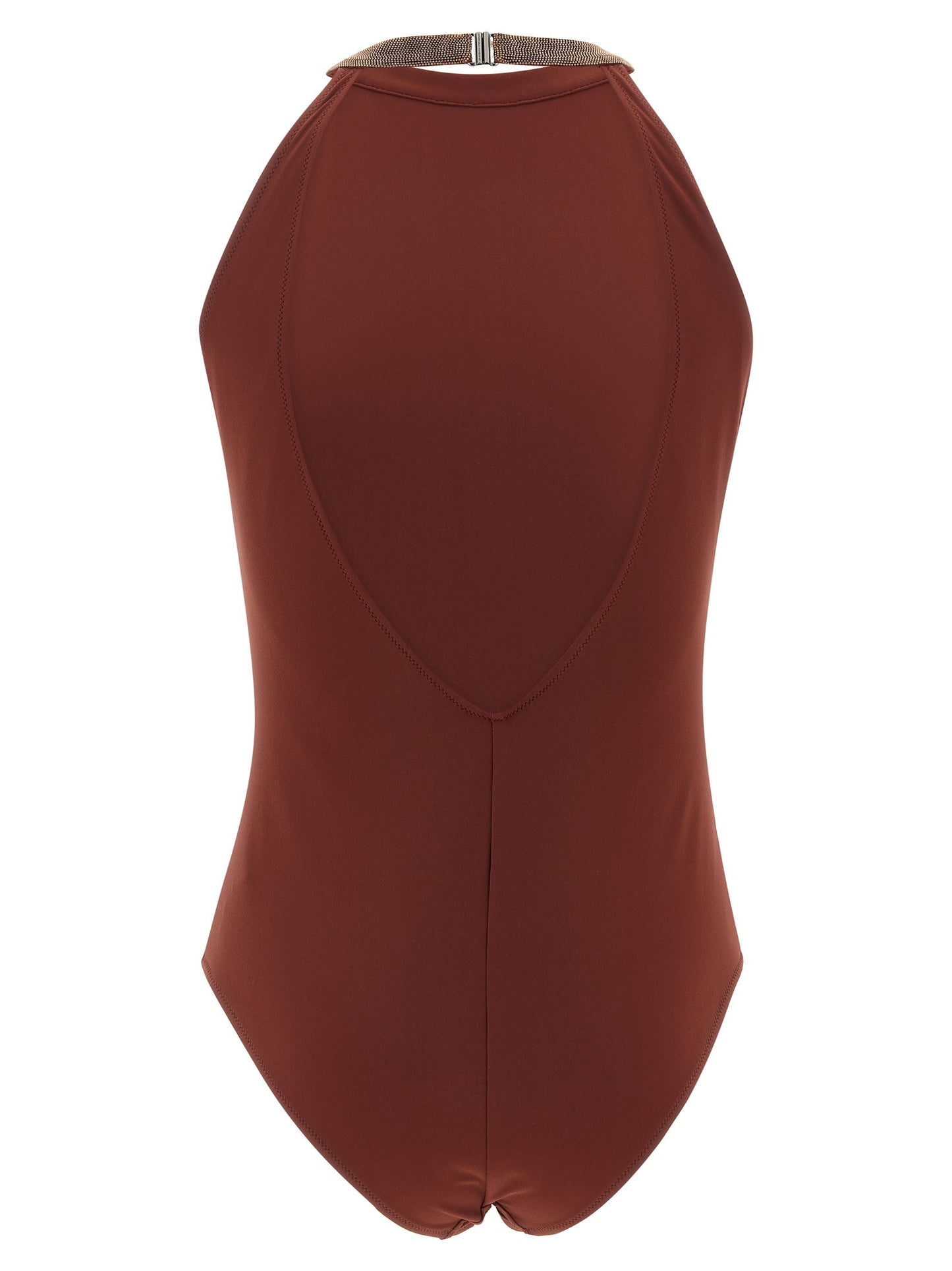 Brunello Cucinelli Precious Collar One-piece Swimsuit