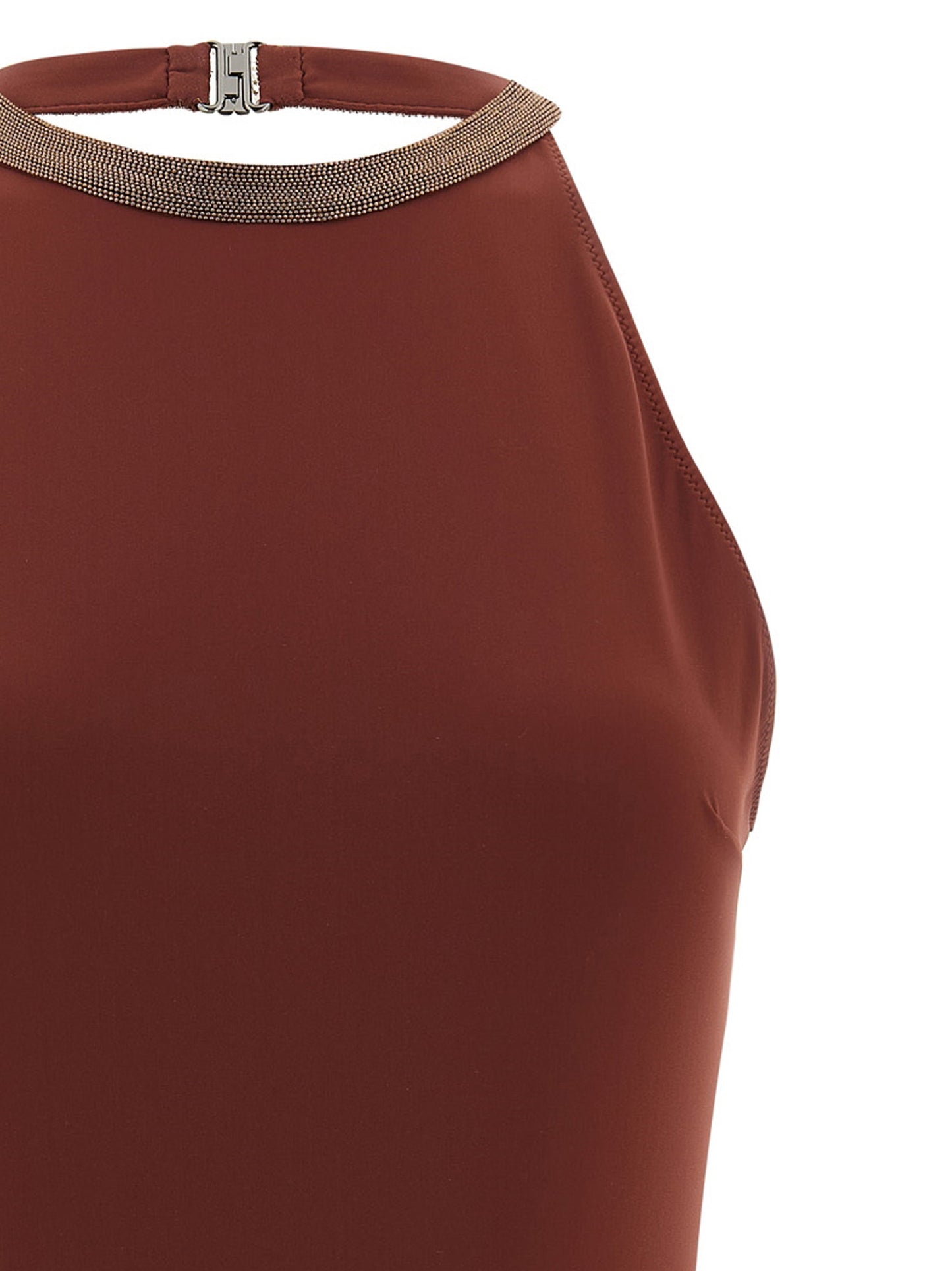Brunello Cucinelli Precious Collar One-piece Swimsuit