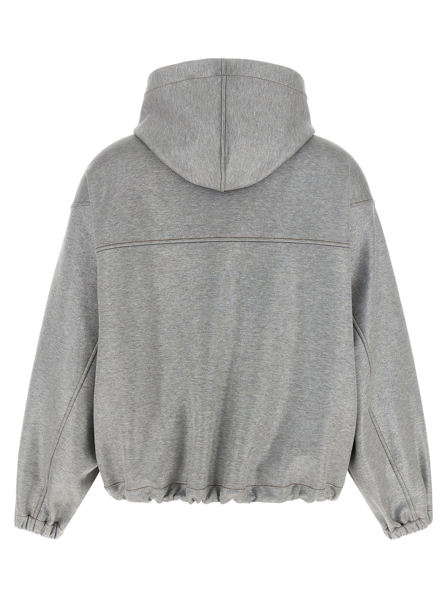 Brunello Cucinelli Shiny Zipper Pull Bomber Jacket
