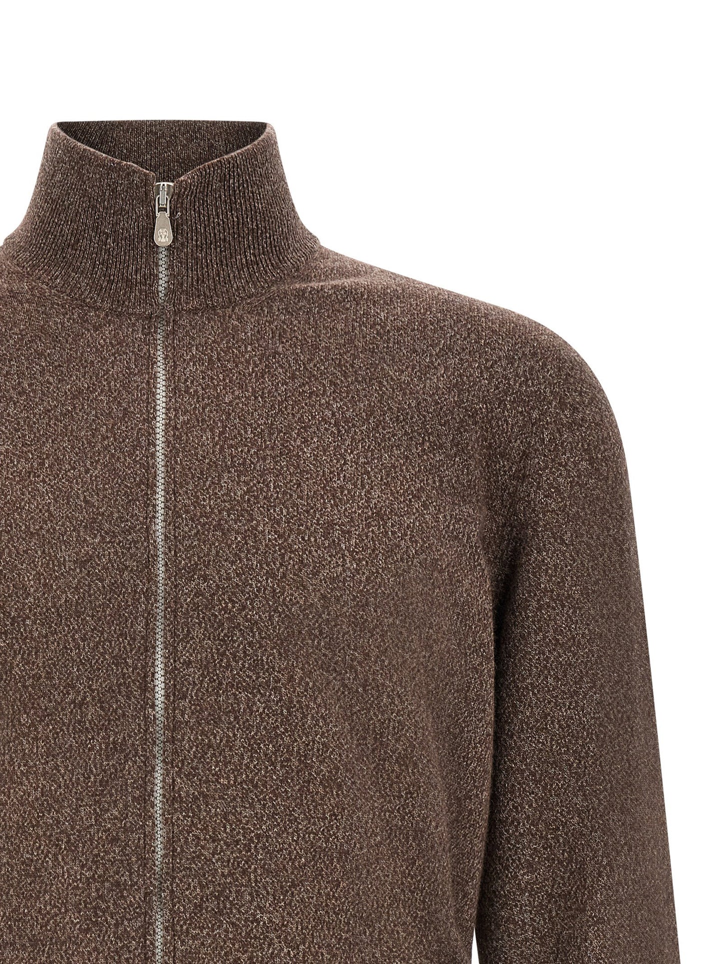 Brunello Cucinelli High Neck Cardigan With Zip