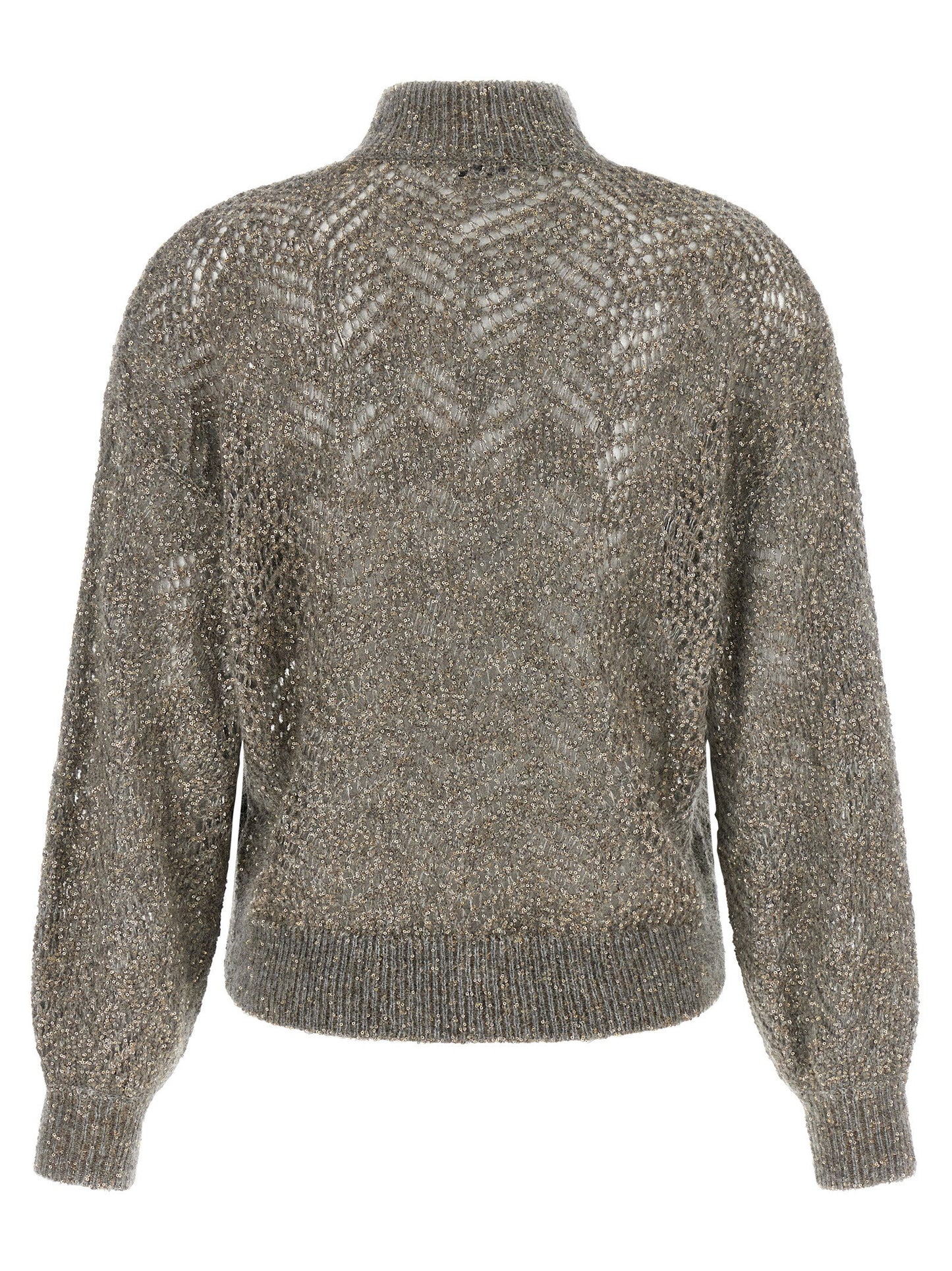 Brunello Cucinelli Dazzling Abstract Leaf Sweater