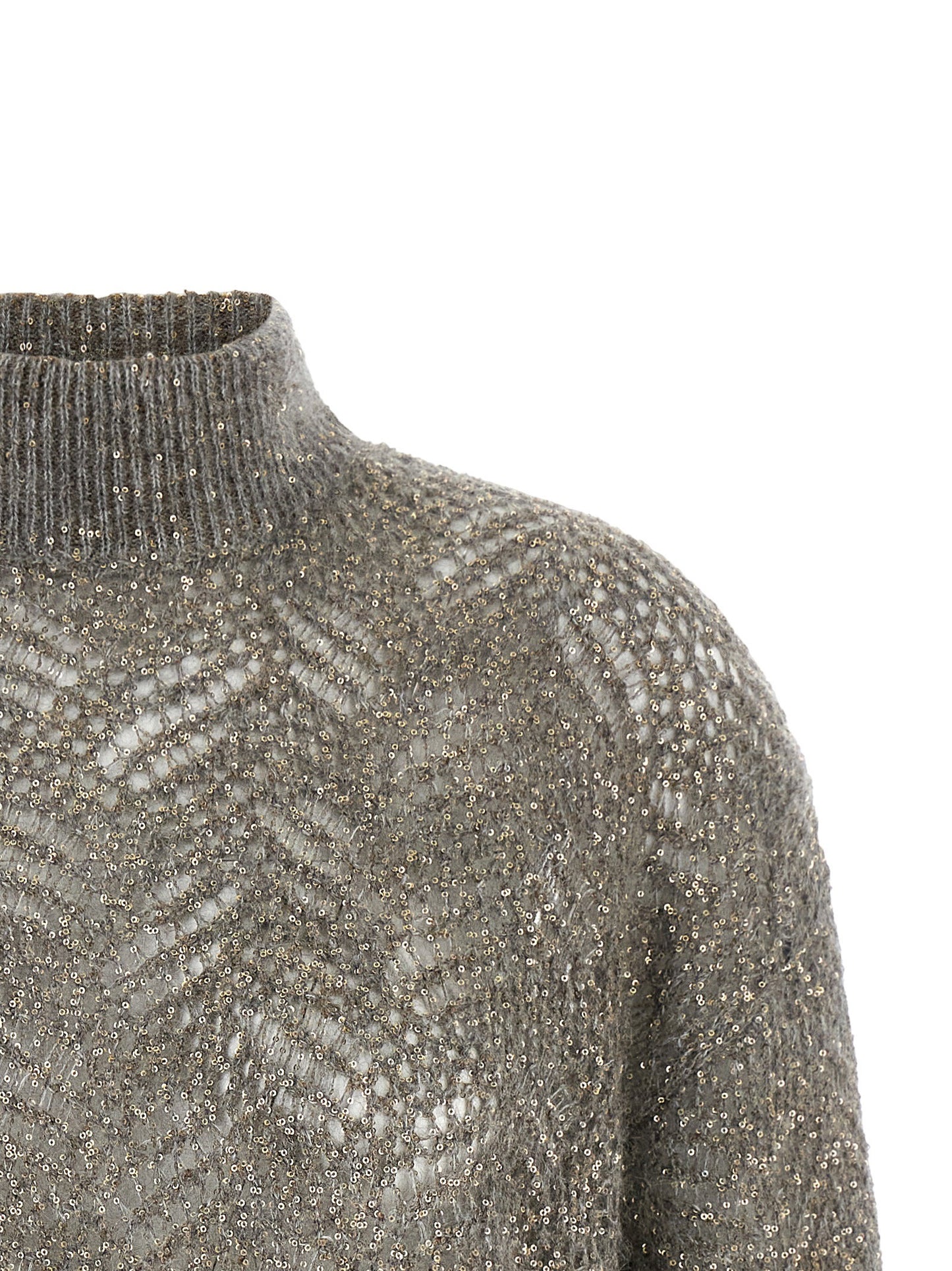 Brunello Cucinelli Dazzling Abstract Leaf Sweater