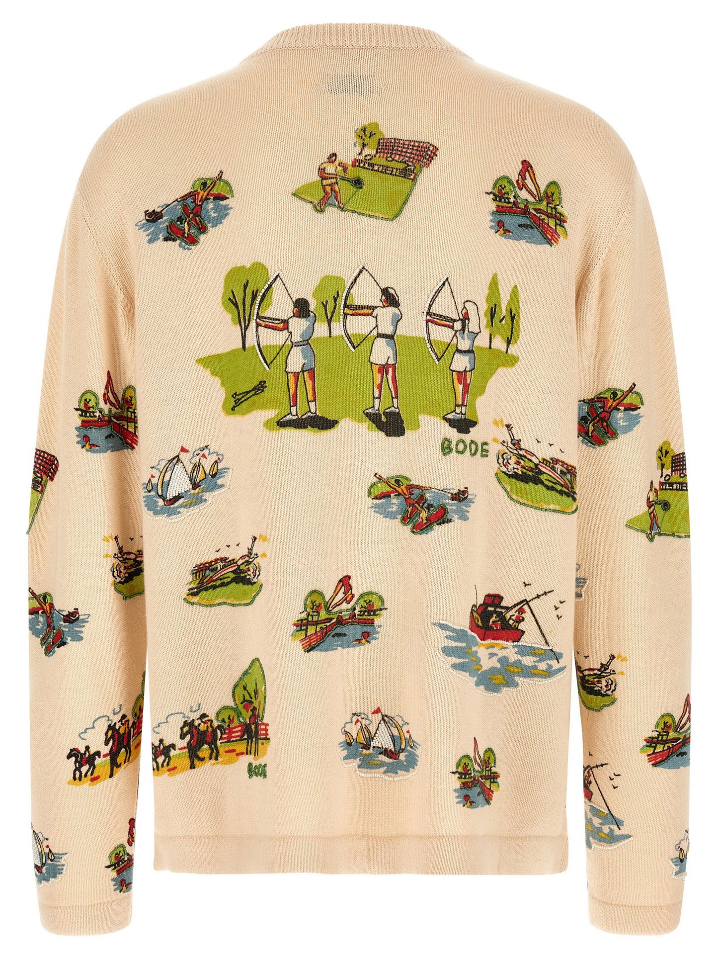 Bode Beaded Camp Cardigan