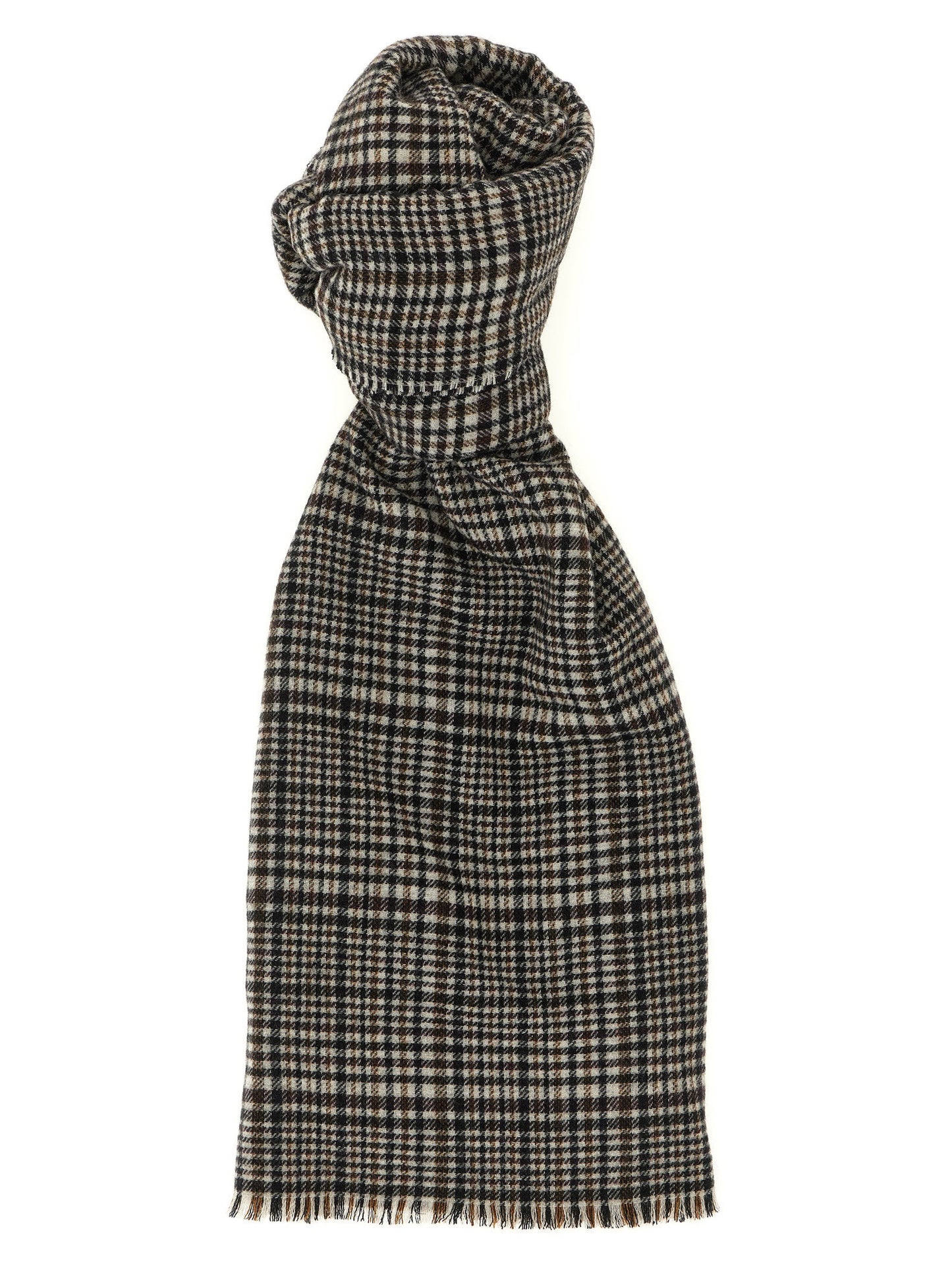 Brunello Cucinelli Prince Of Wales Cashmere Scarf