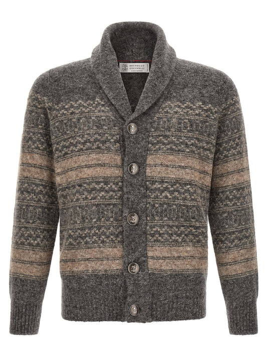 Brunello Cucinelli Nordic Jacquard Cardigan