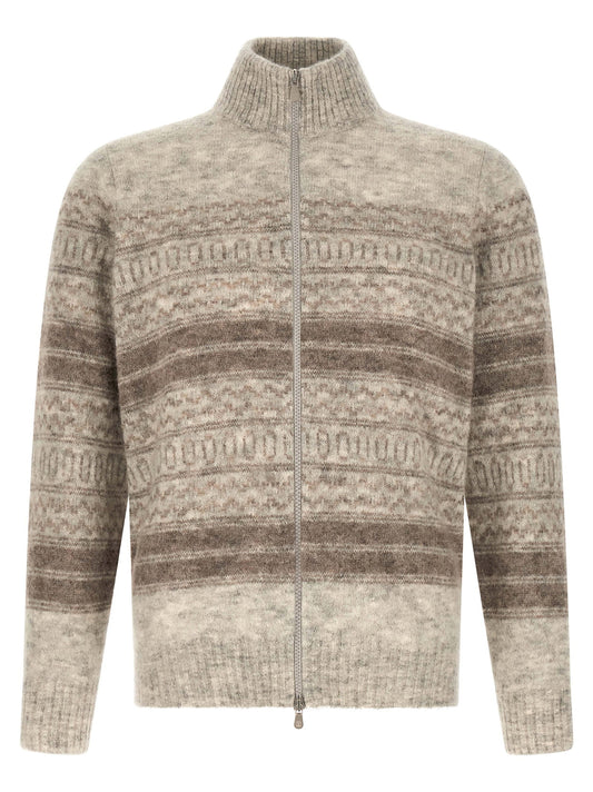 Brunello Cucinelli Nordic Jacquard Cardigan