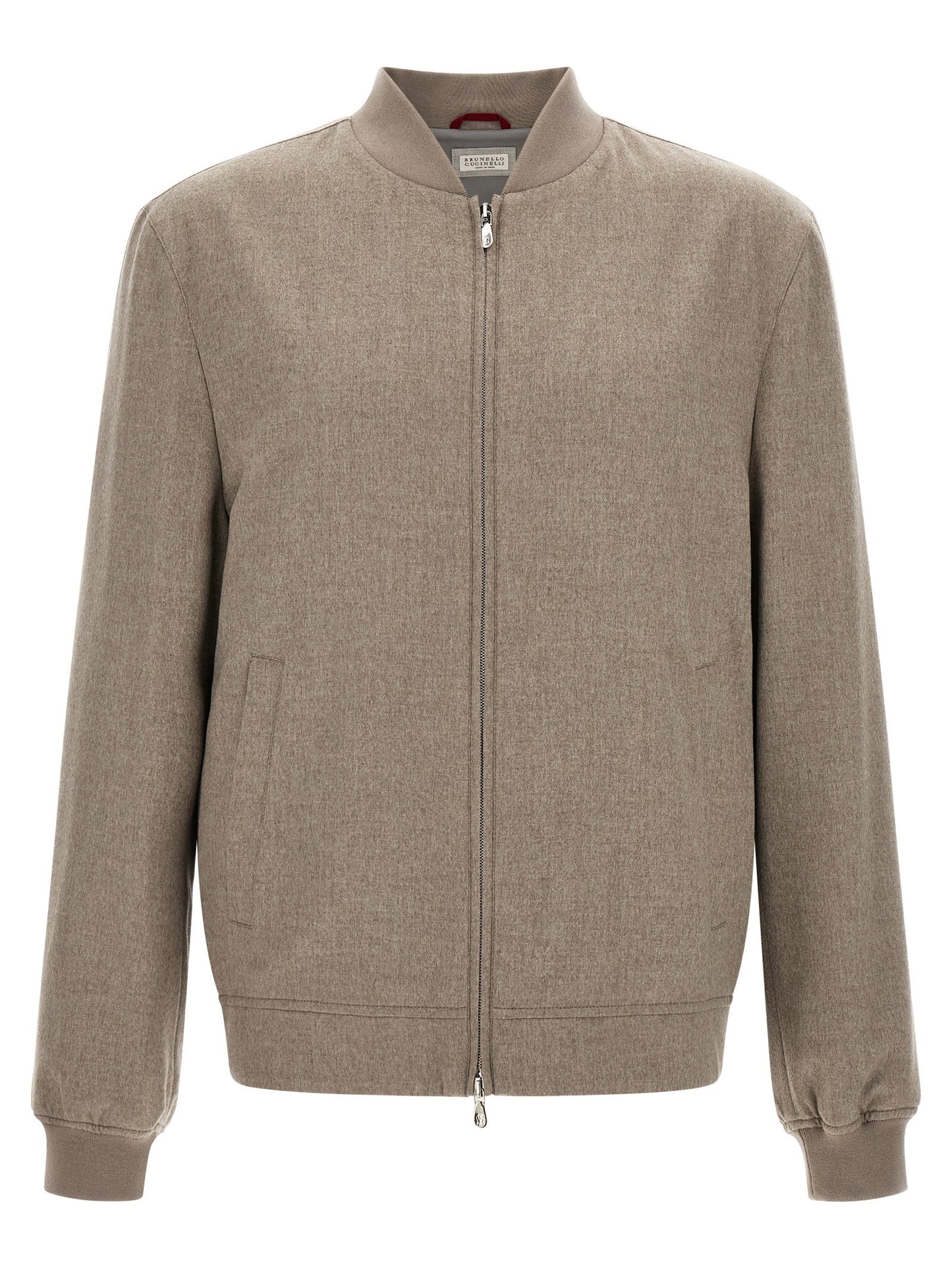 Brunello Cucinelli Light Flannel Bomber Jacket