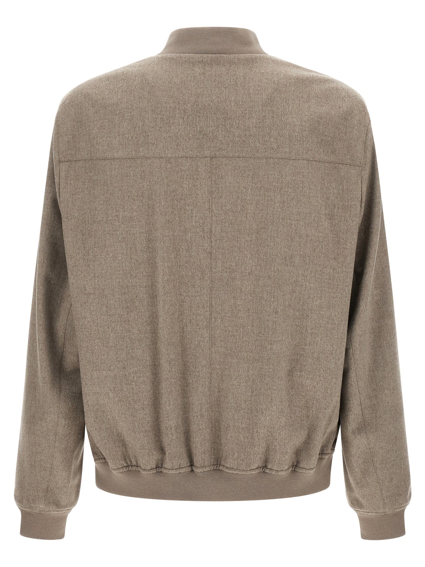 Brunello Cucinelli Light Flannel Bomber Jacket