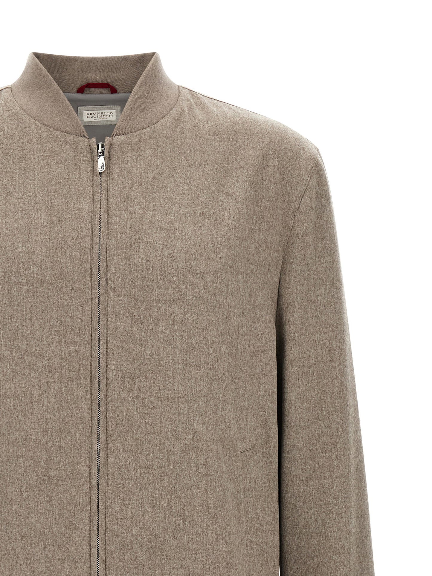 Brunello Cucinelli Light Flannel Bomber Jacket